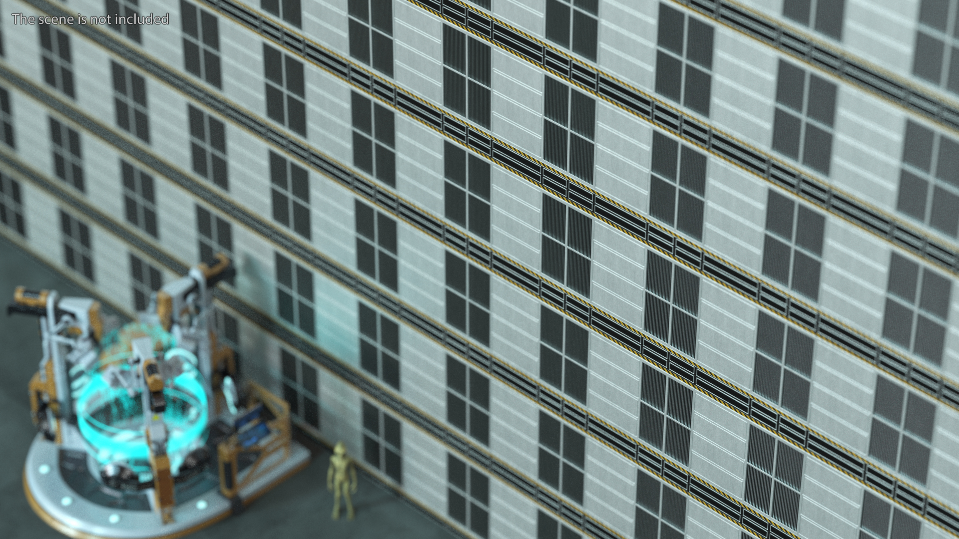 Futuristic Floor Panels Set 3D