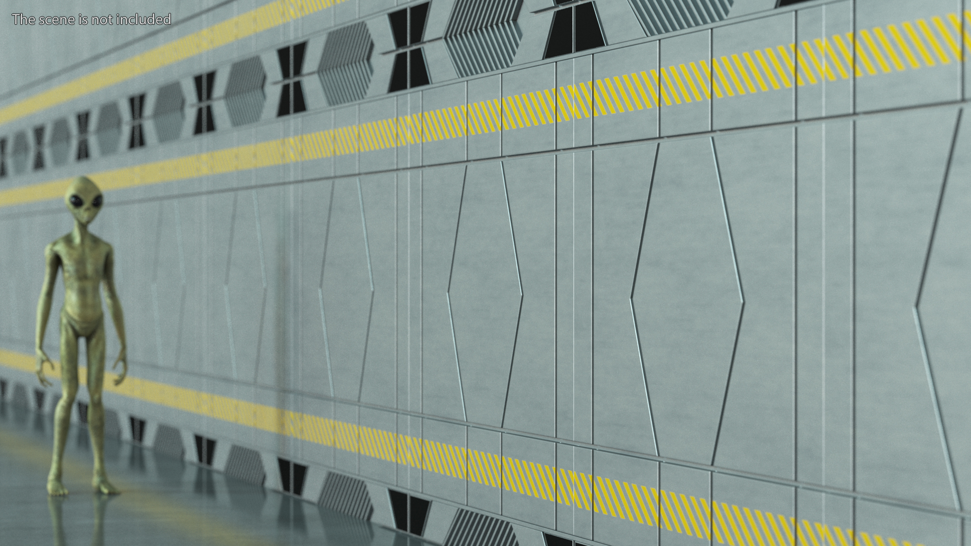 Futuristic Floor Panels Set 3D