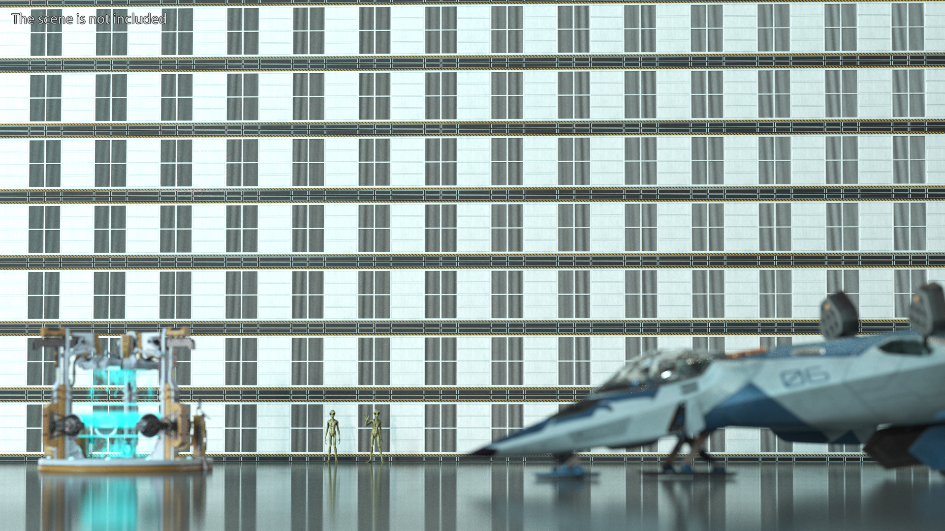 Futuristic Floor Panels Set 3D