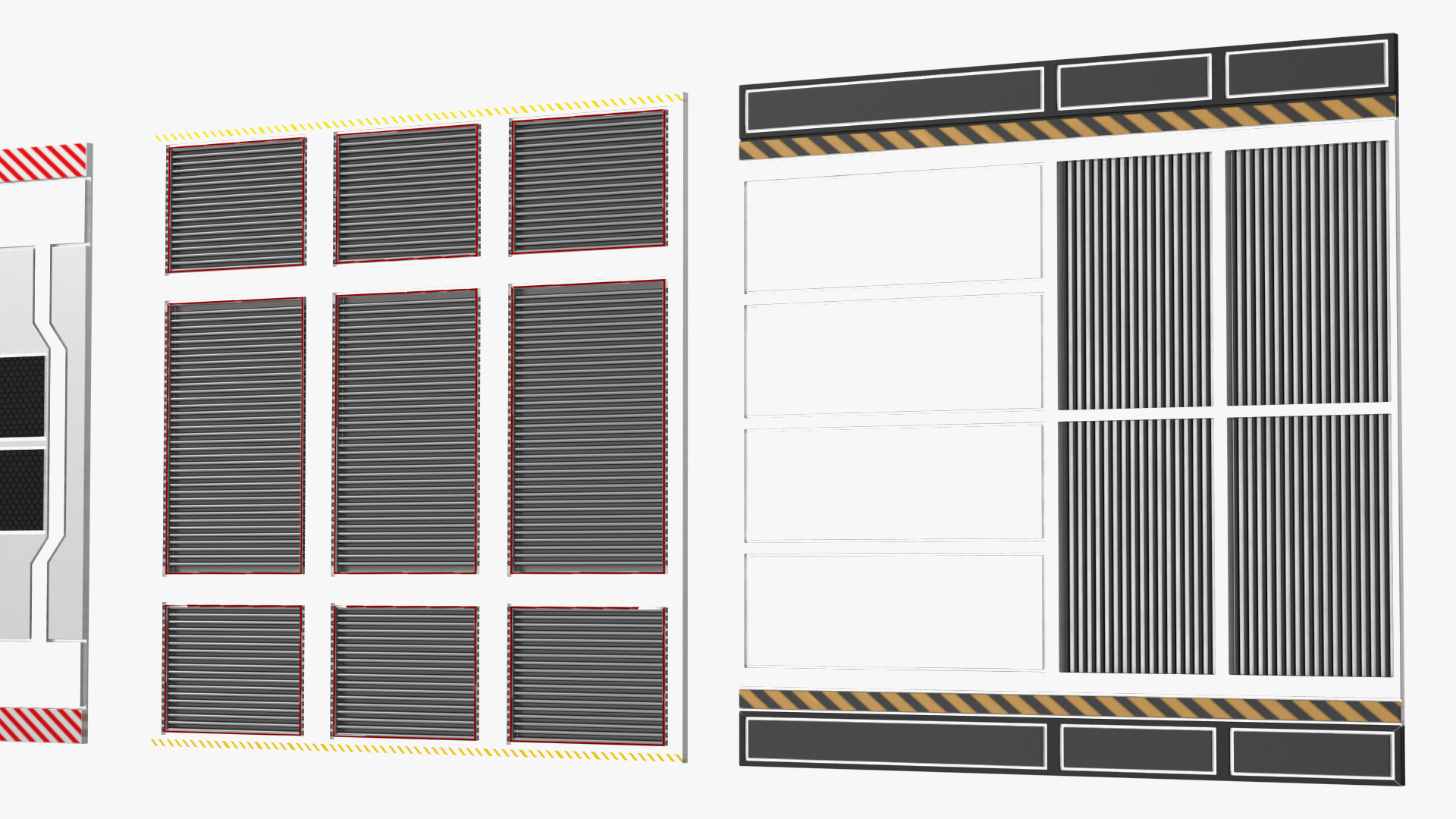 Futuristic Floor Panels Set 3D