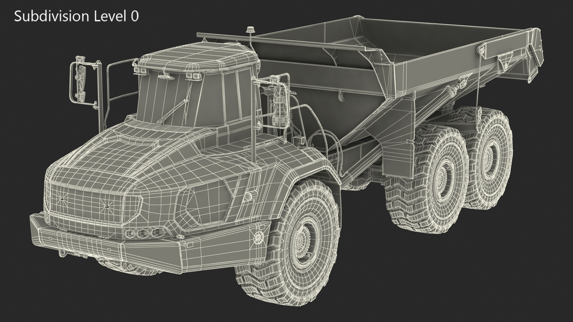 3D Articulated Dump Truck Dirty model