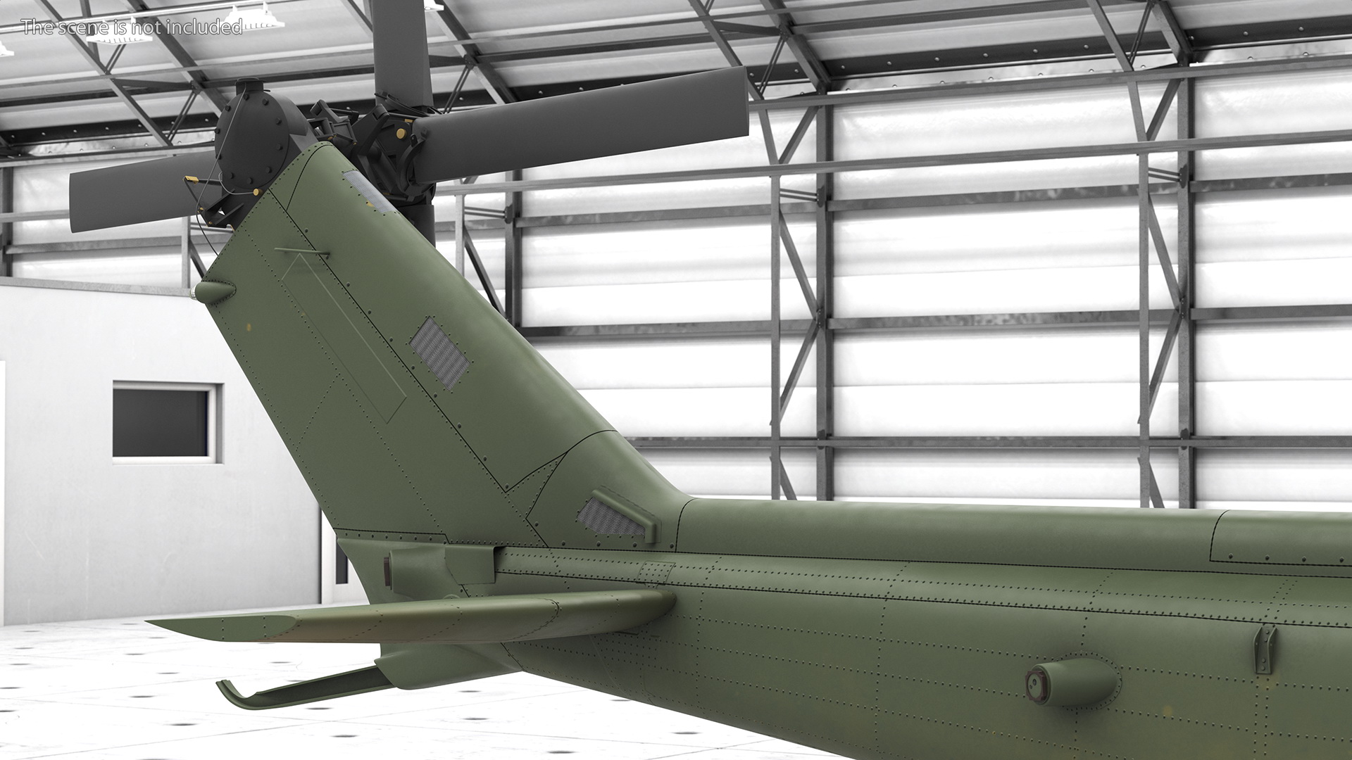 3D Military Medium Utility Helicopter Exterior Only model