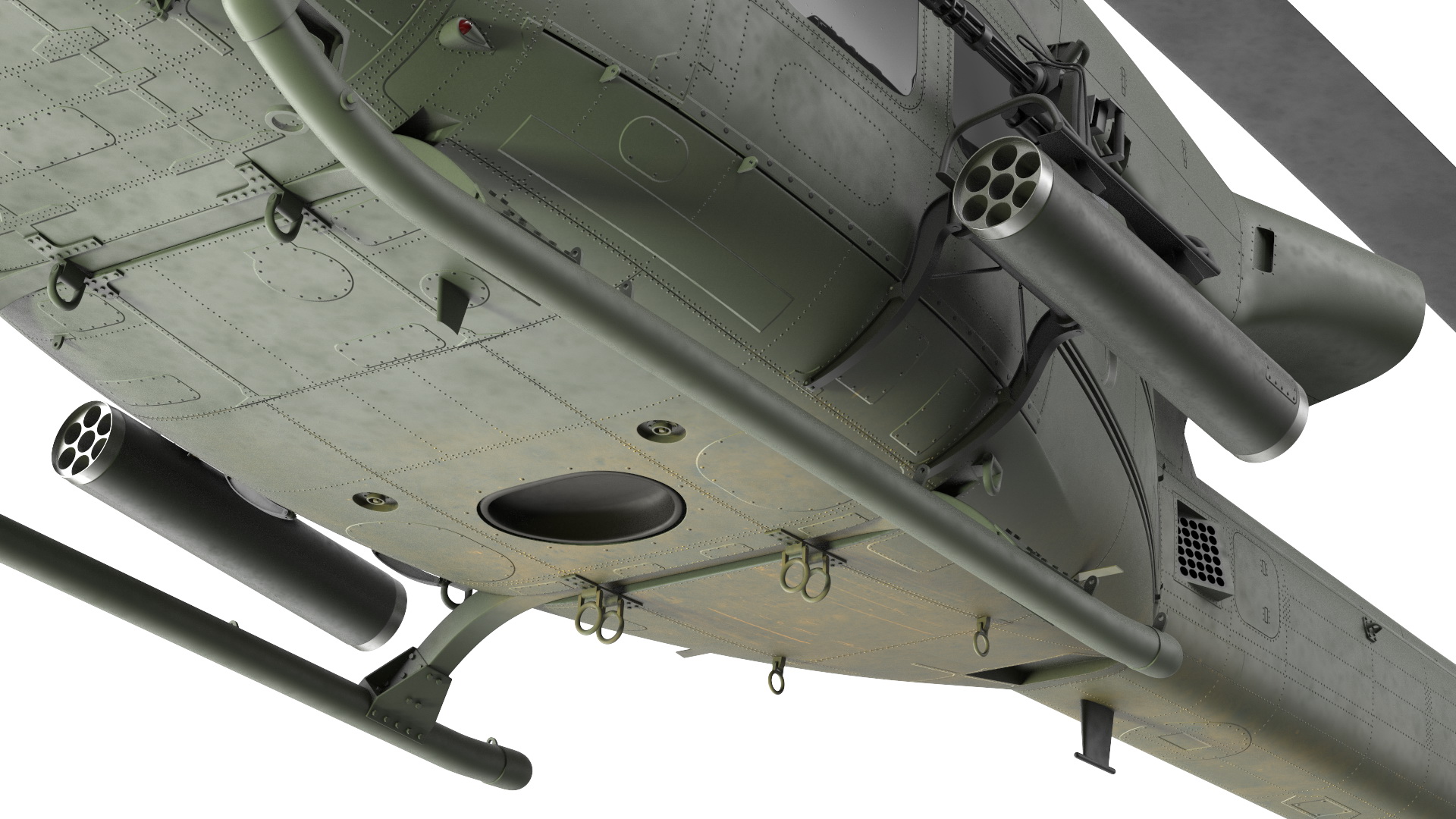 3D Military Medium Utility Helicopter Exterior Only model