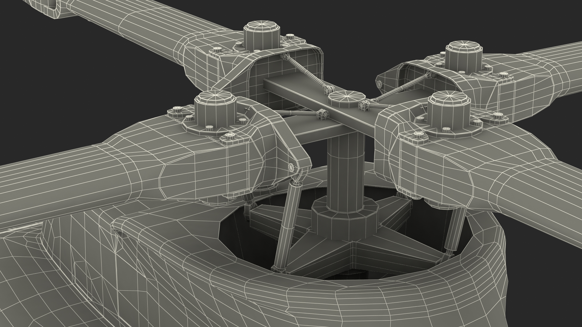 3D Military Medium Utility Helicopter Exterior Only model