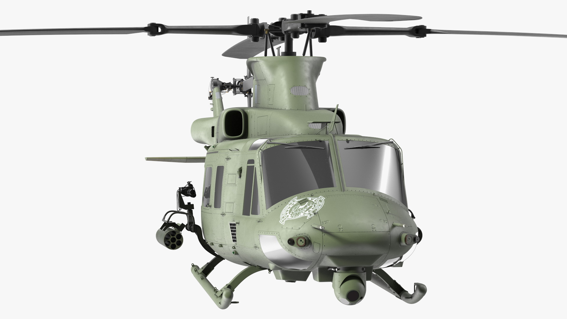 3D Military Medium Utility Helicopter Exterior Only model