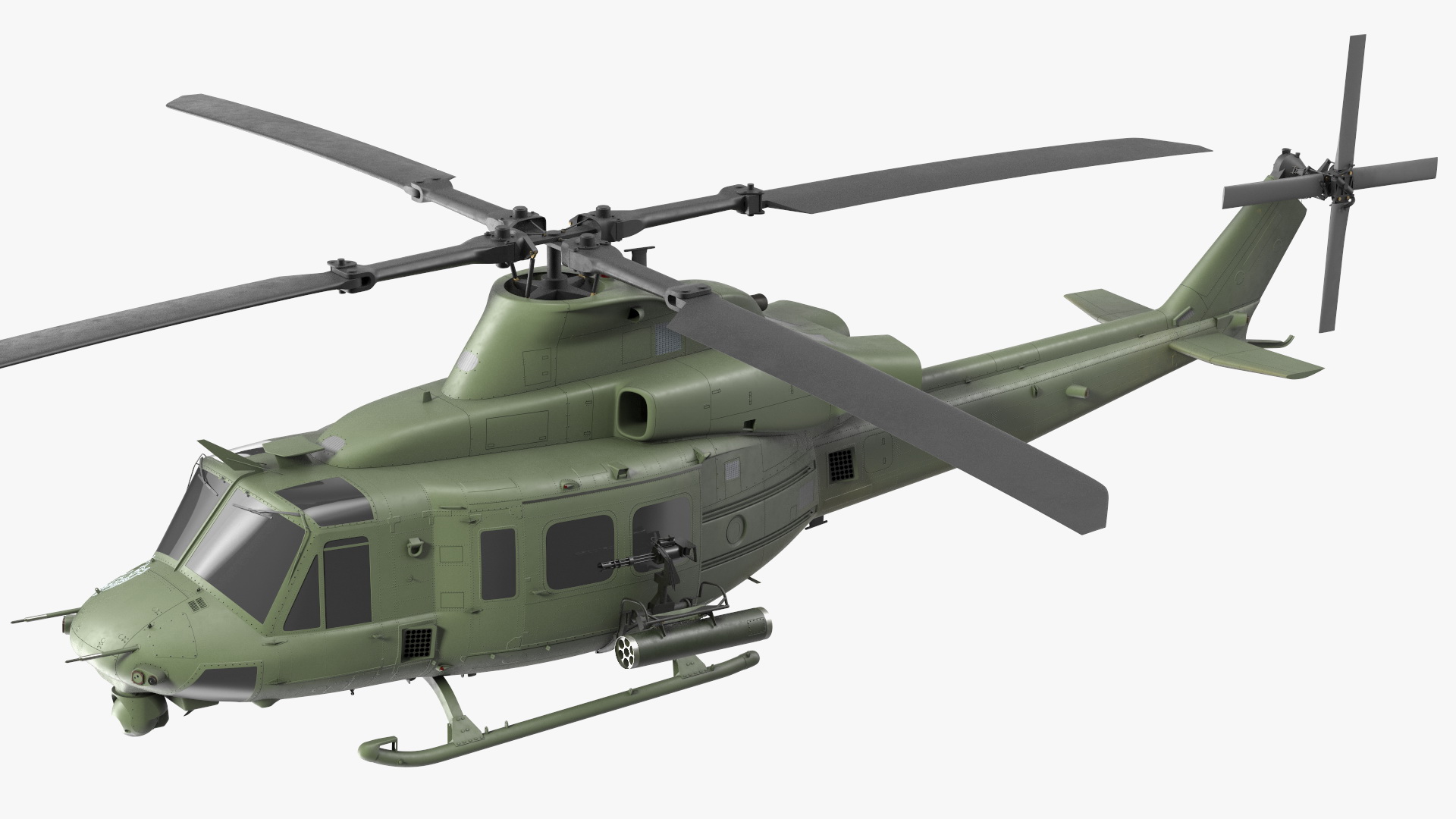 3D Military Medium Utility Helicopter Exterior Only model