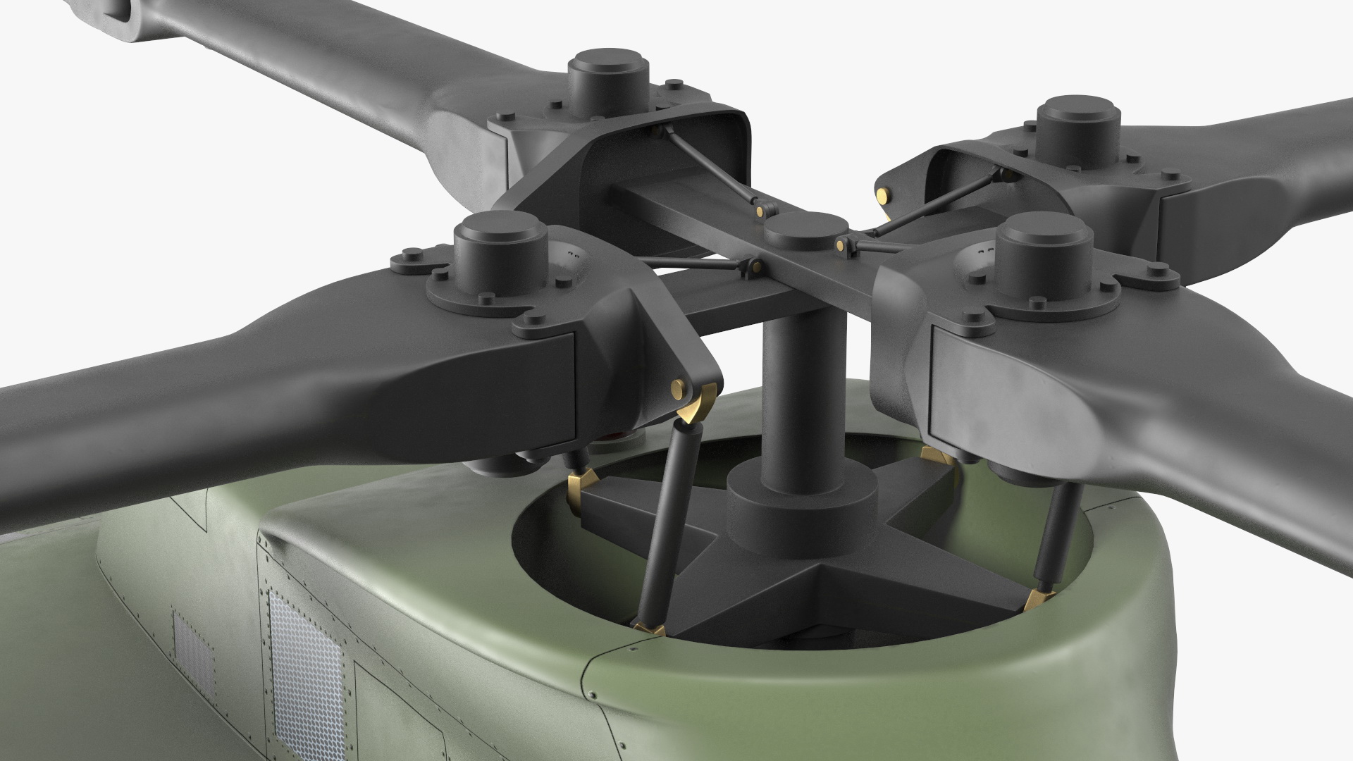 3D Military Medium Utility Helicopter Exterior Only model