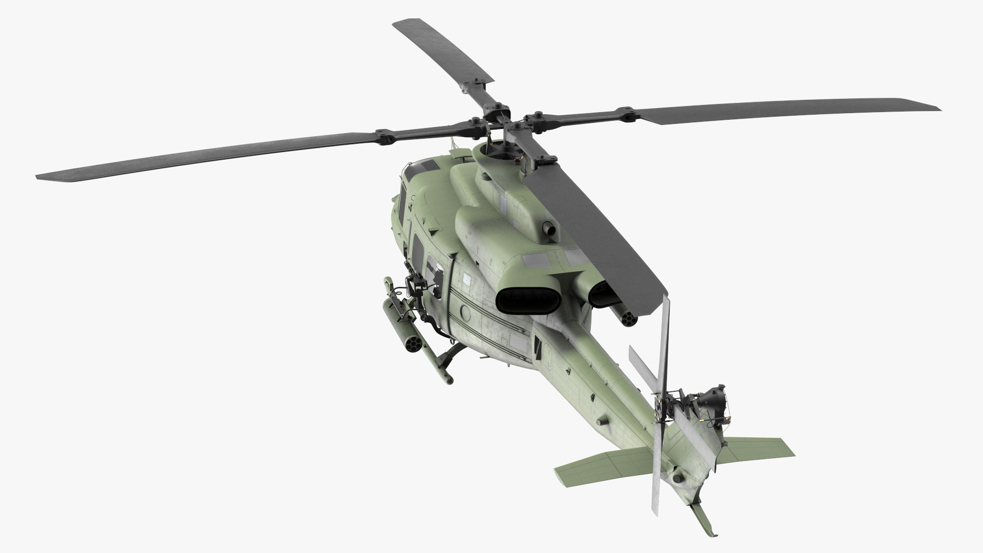 3D Military Medium Utility Helicopter Exterior Only model