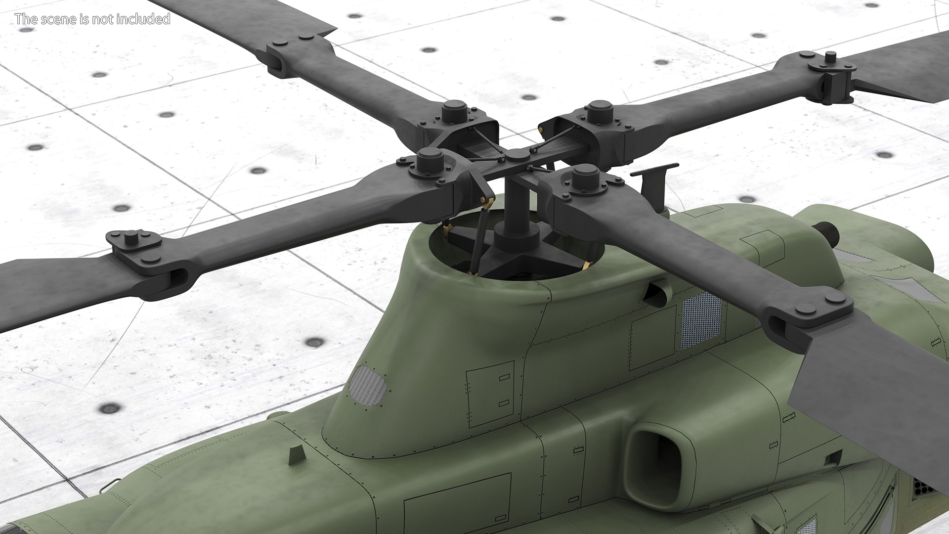 3D Military Medium Utility Helicopter Exterior Only model