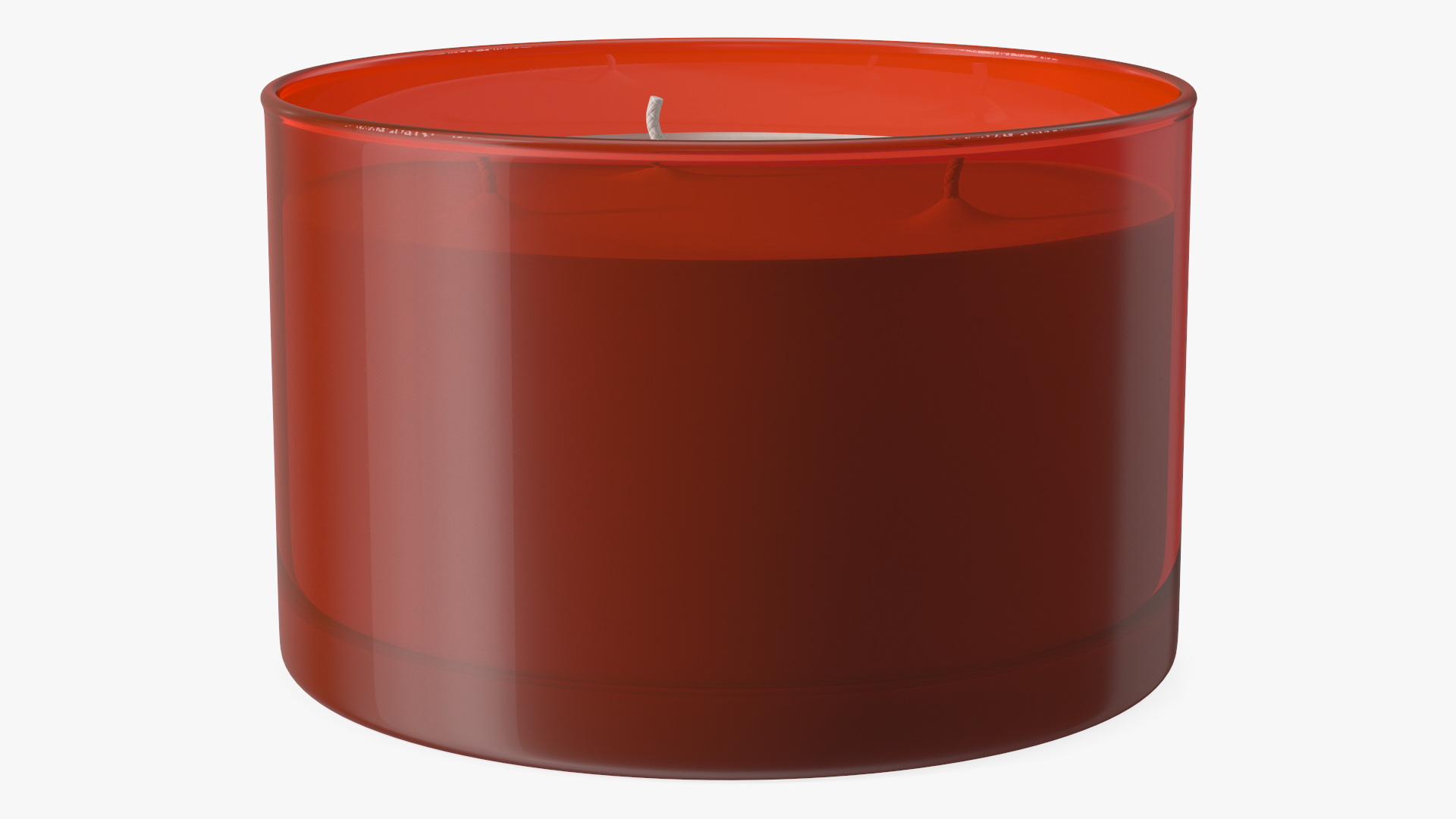 3D Scented Candle Red with 3 Wicks