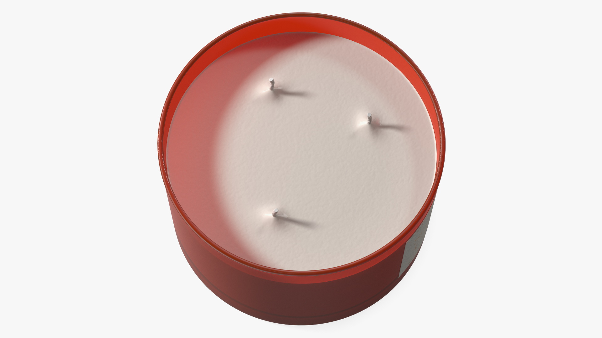 3D Scented Candle Red with 3 Wicks
