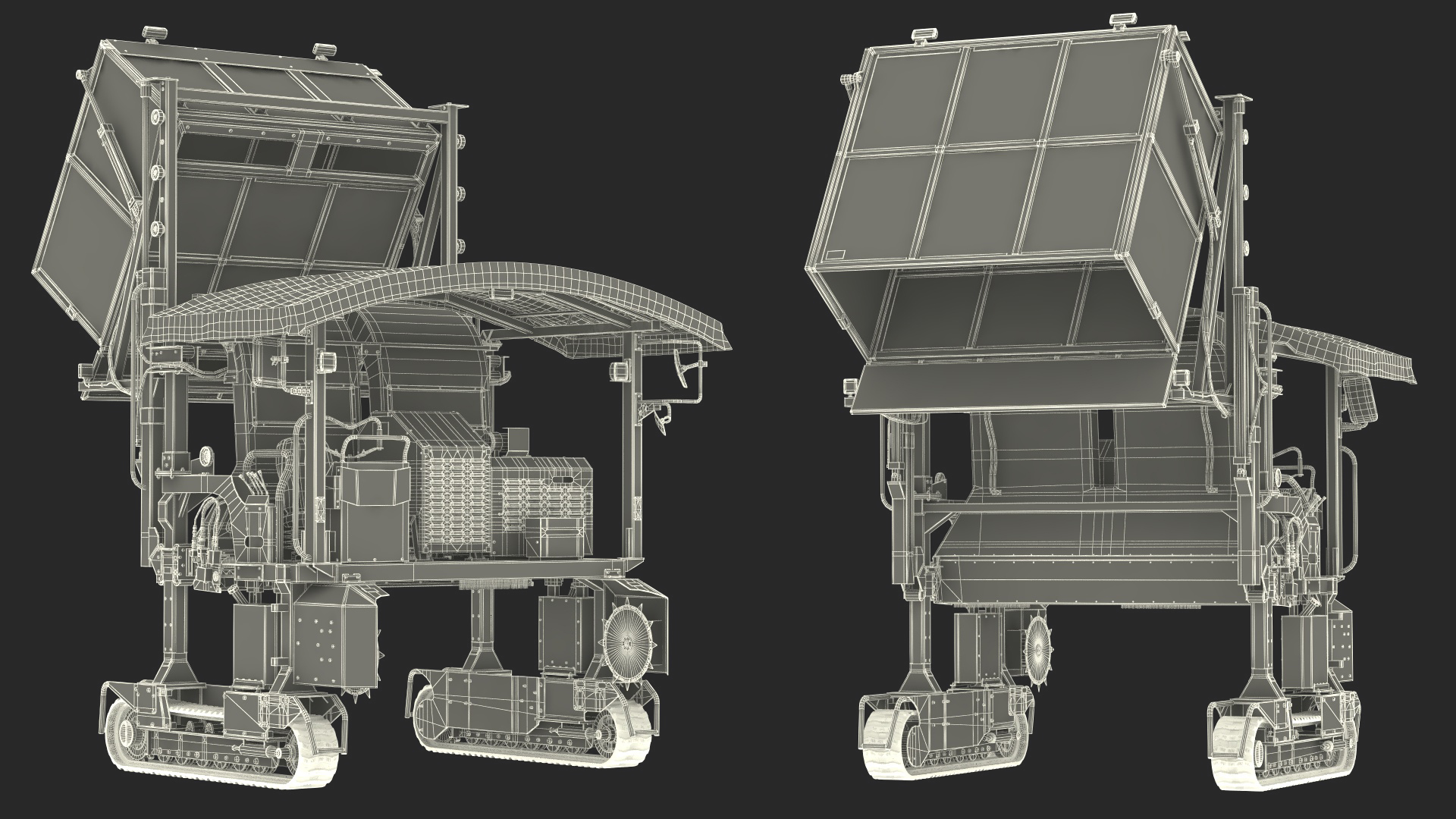 Self Propelled Tea Harvester Ochiai OHC-W Rigged for Cinema 4D 3D
