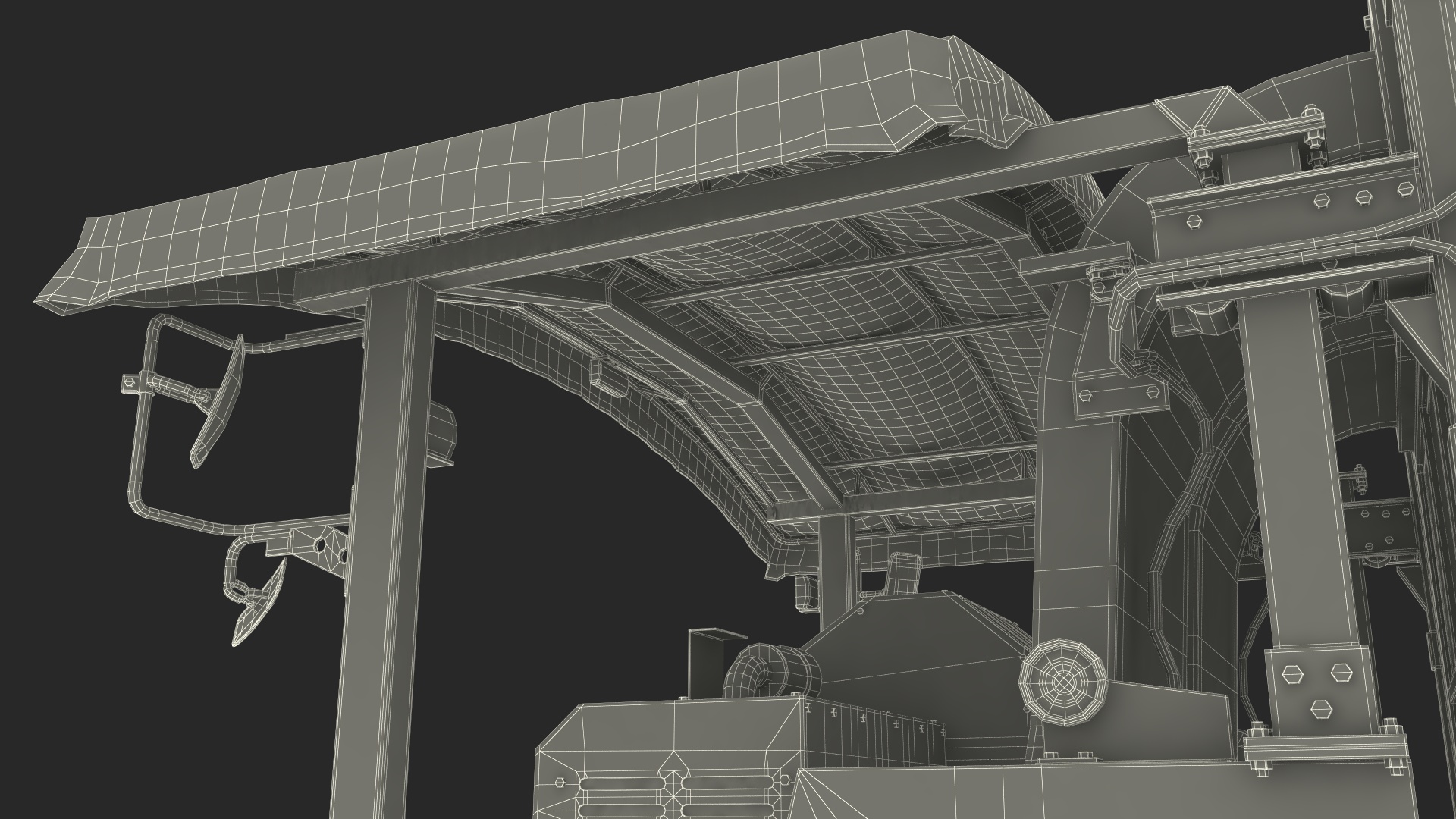 Self Propelled Tea Harvester Ochiai OHC-W Rigged for Cinema 4D 3D