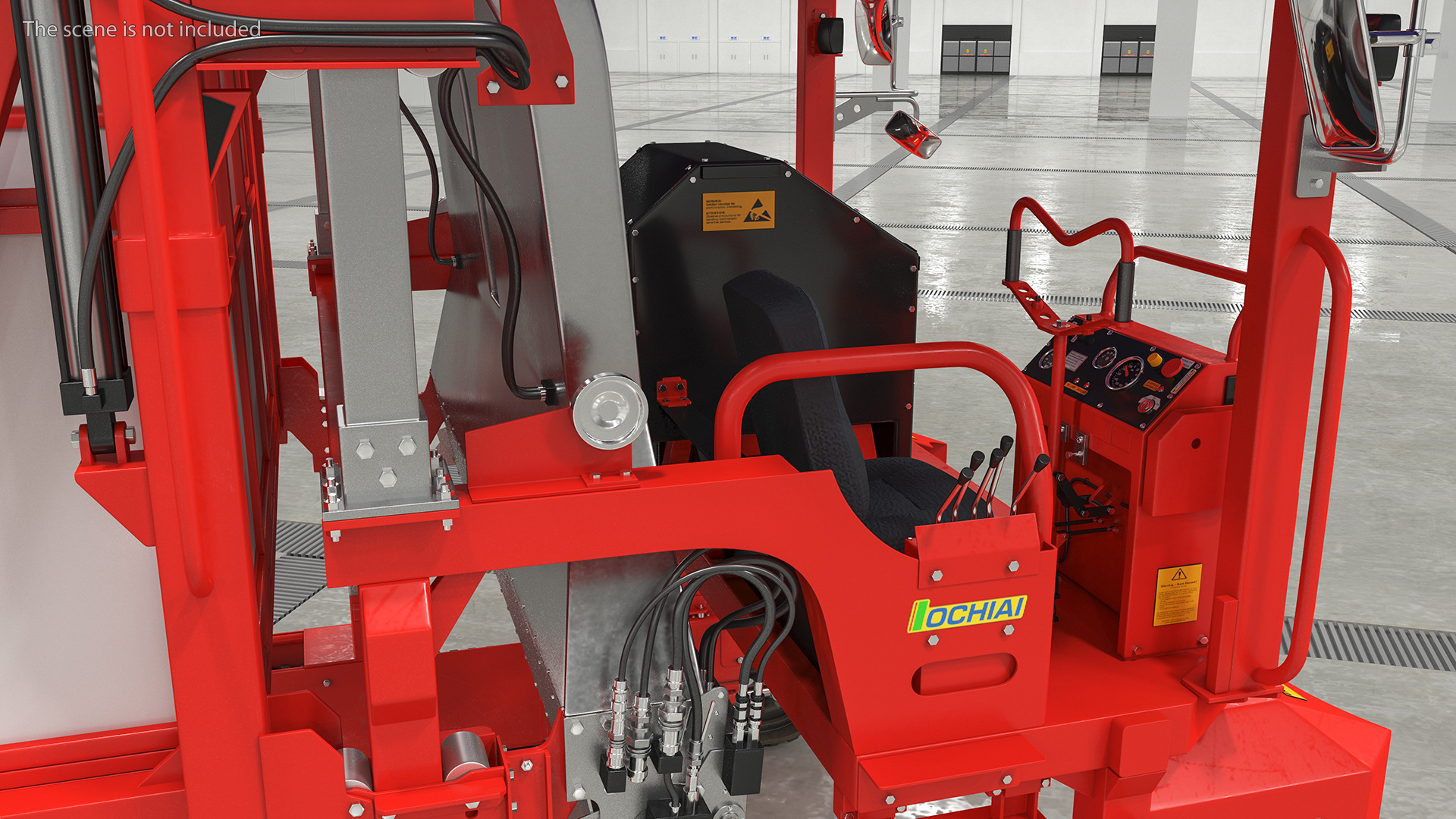 Self Propelled Tea Harvester Ochiai OHC-W Rigged for Cinema 4D 3D