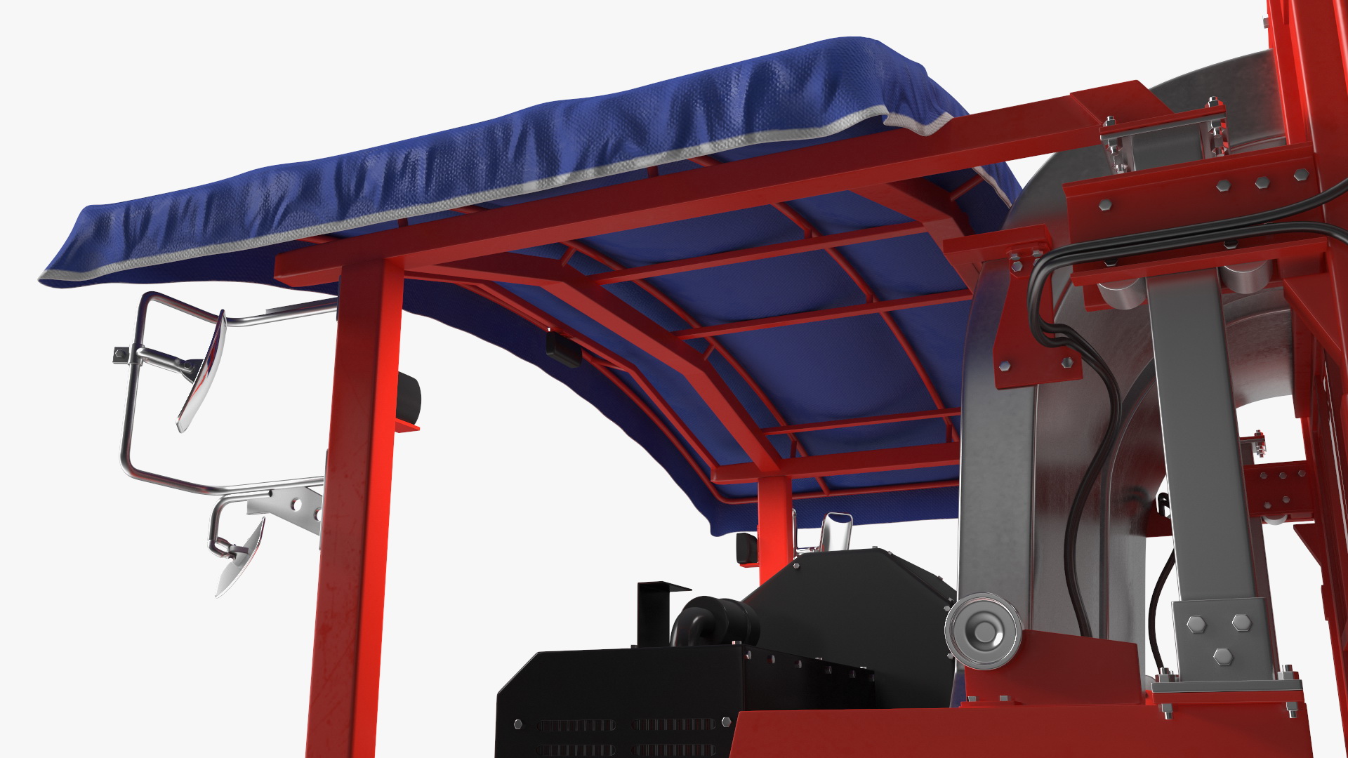 Self Propelled Tea Harvester Ochiai OHC-W Rigged for Cinema 4D 3D