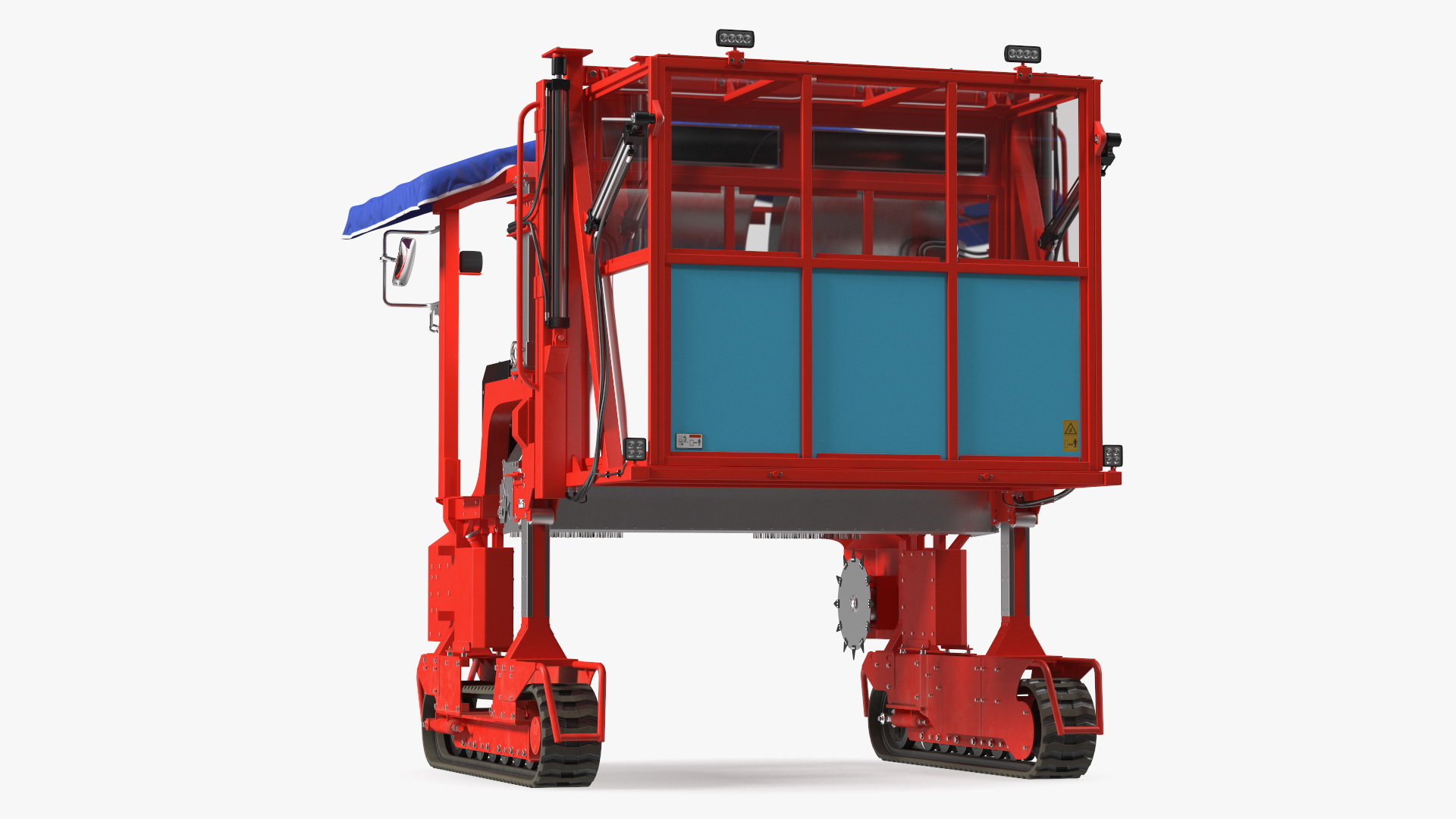 Self Propelled Tea Harvester Ochiai OHC-W Rigged for Cinema 4D 3D