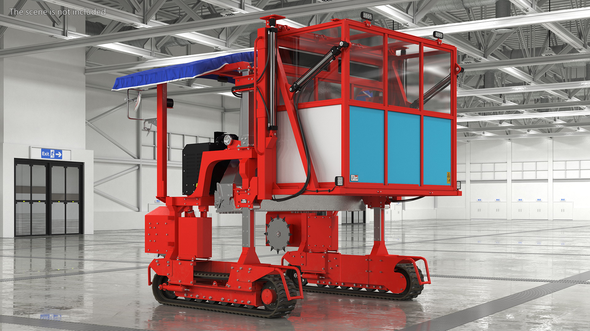 Self Propelled Tea Harvester Ochiai OHC-W Rigged for Cinema 4D 3D