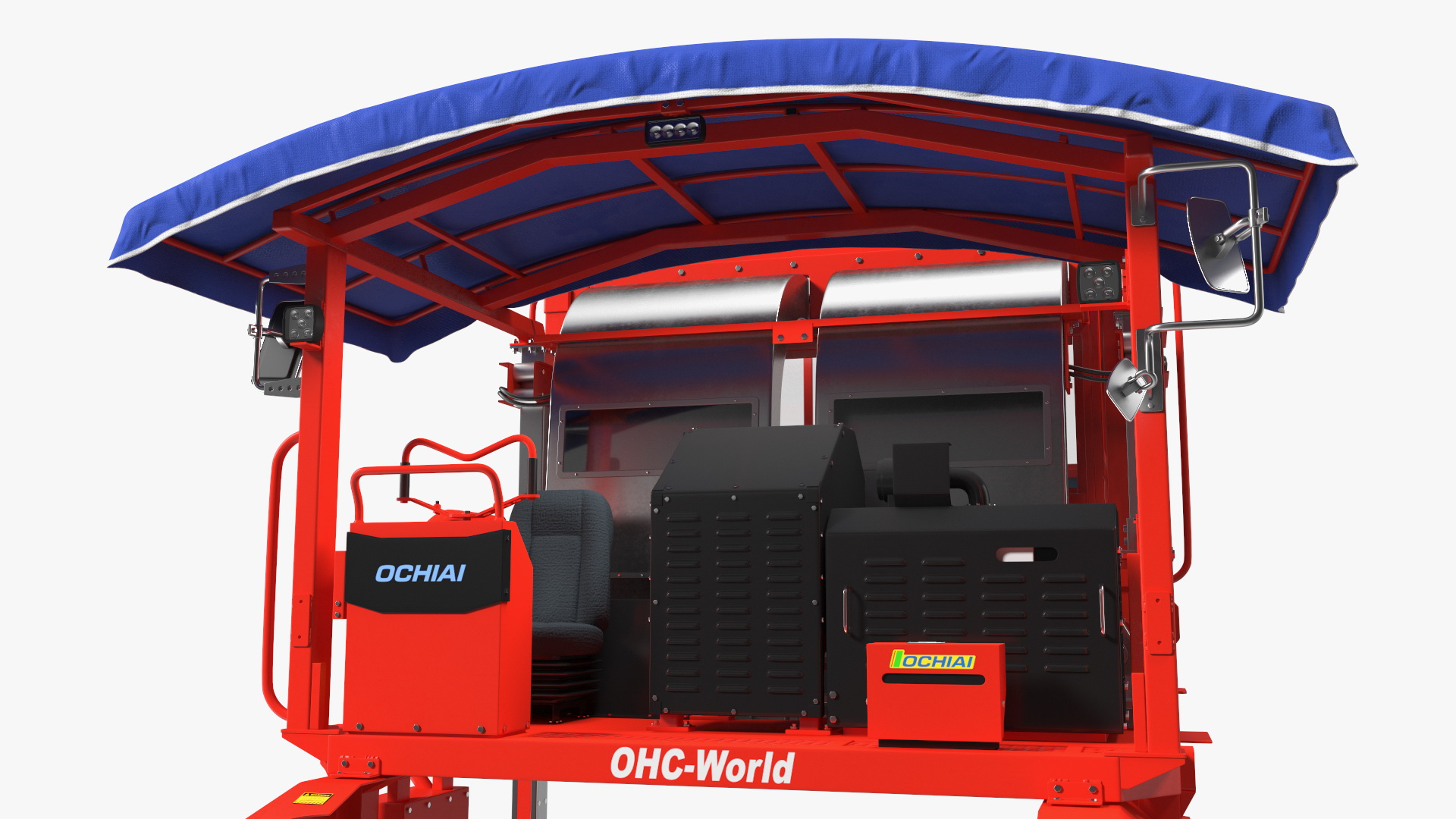 Self Propelled Tea Harvester Ochiai OHC-W Rigged for Cinema 4D 3D