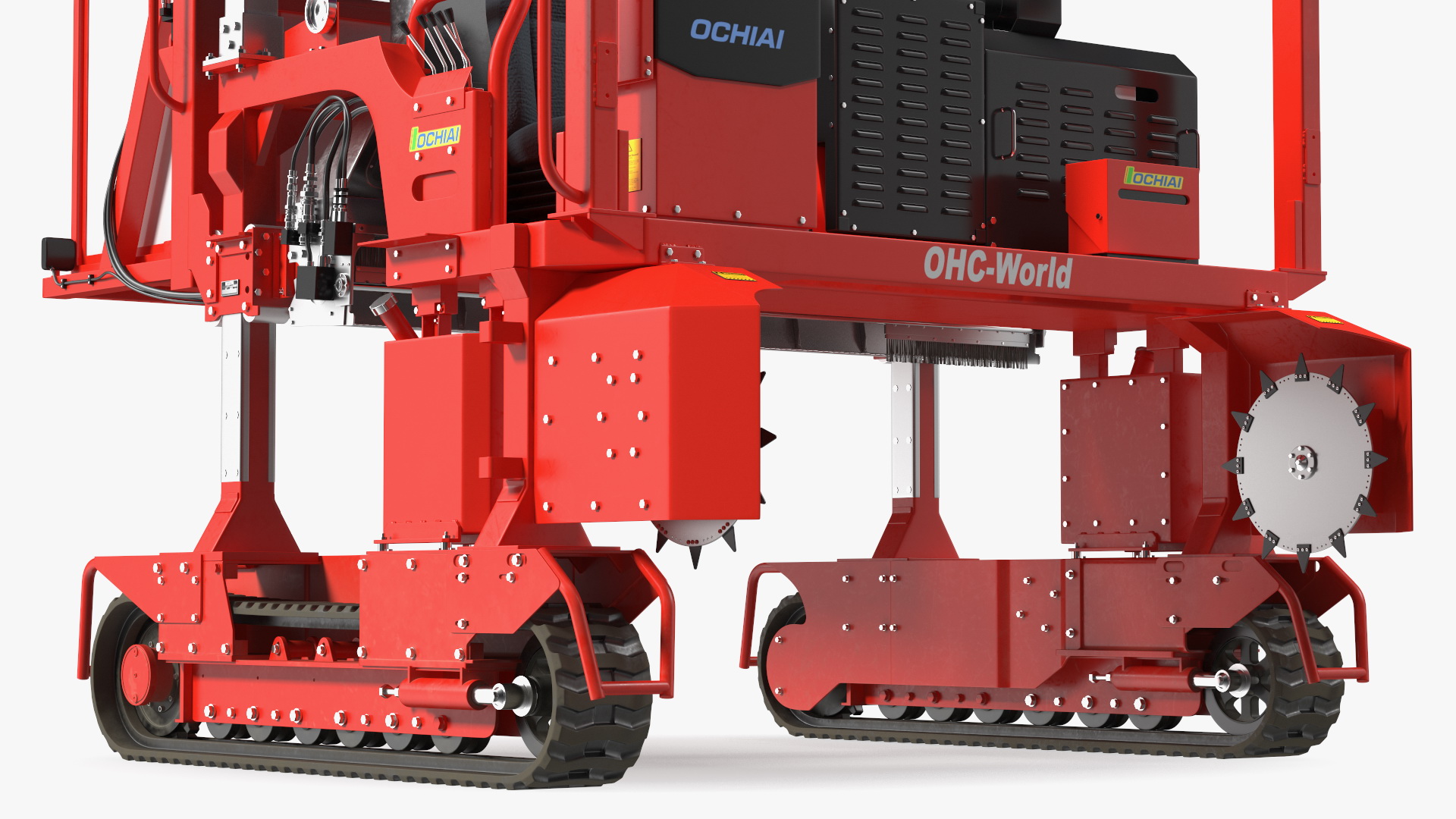 Self Propelled Tea Harvester Ochiai OHC-W Rigged for Cinema 4D 3D