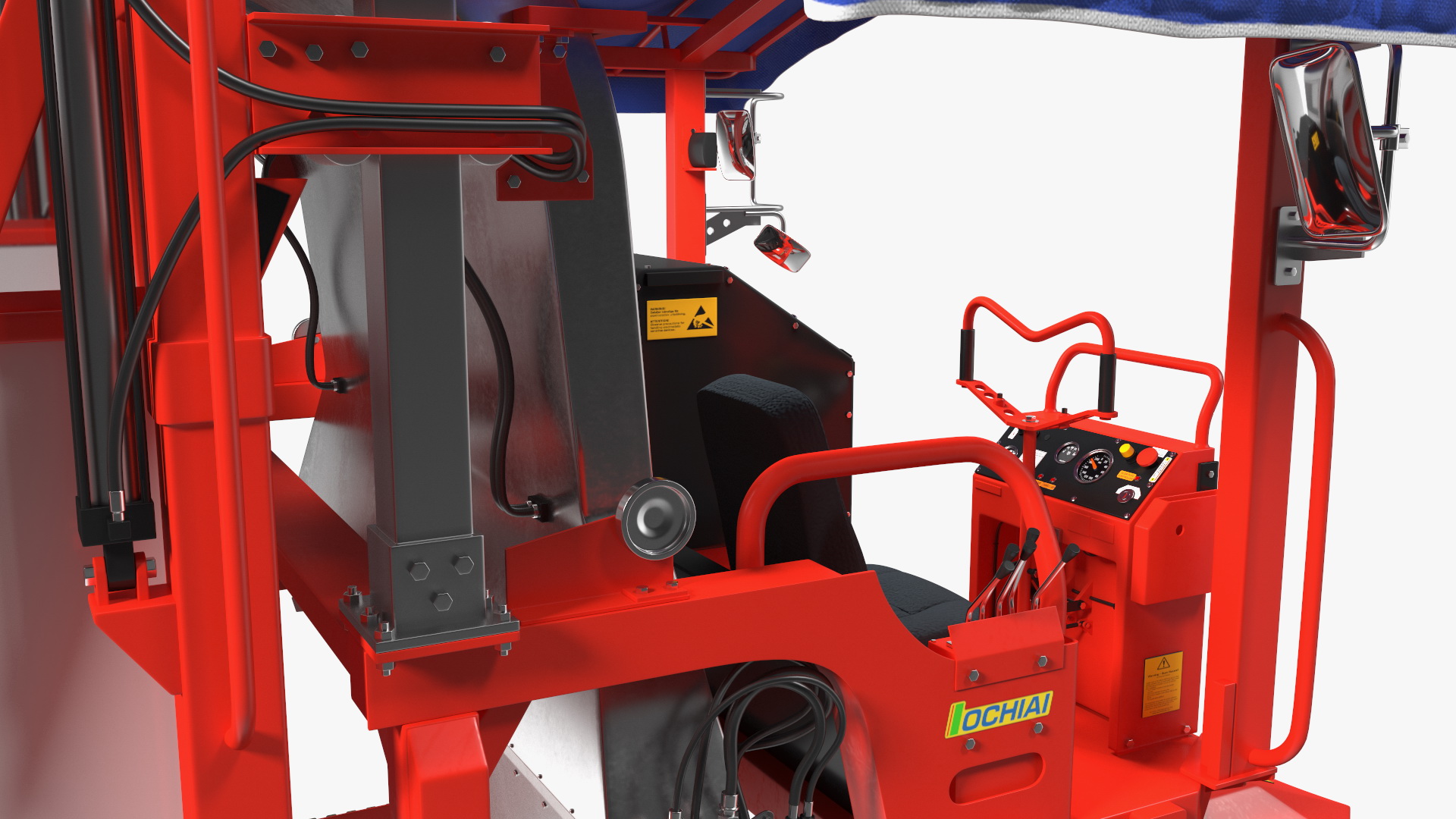 Self Propelled Tea Harvester Ochiai OHC-W Rigged for Cinema 4D 3D
