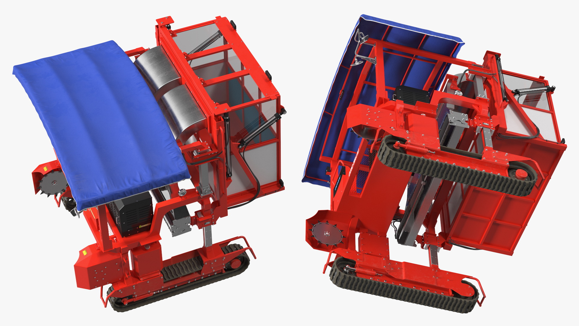 Self Propelled Tea Harvester Ochiai OHC-W Rigged for Cinema 4D 3D
