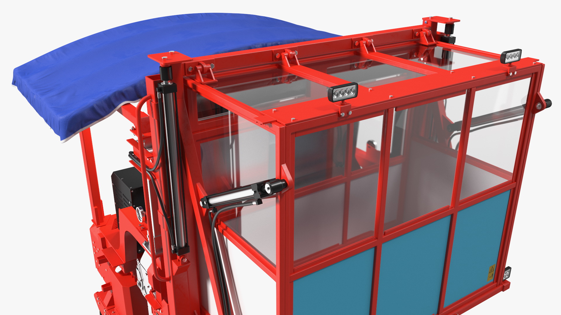 Self Propelled Tea Harvester Ochiai OHC-W Rigged for Cinema 4D 3D