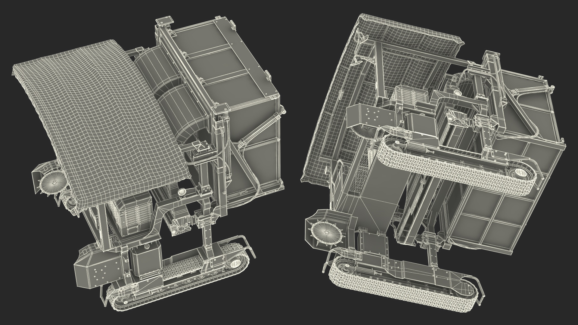 Self Propelled Tea Harvester Ochiai OHC-W Rigged for Cinema 4D 3D