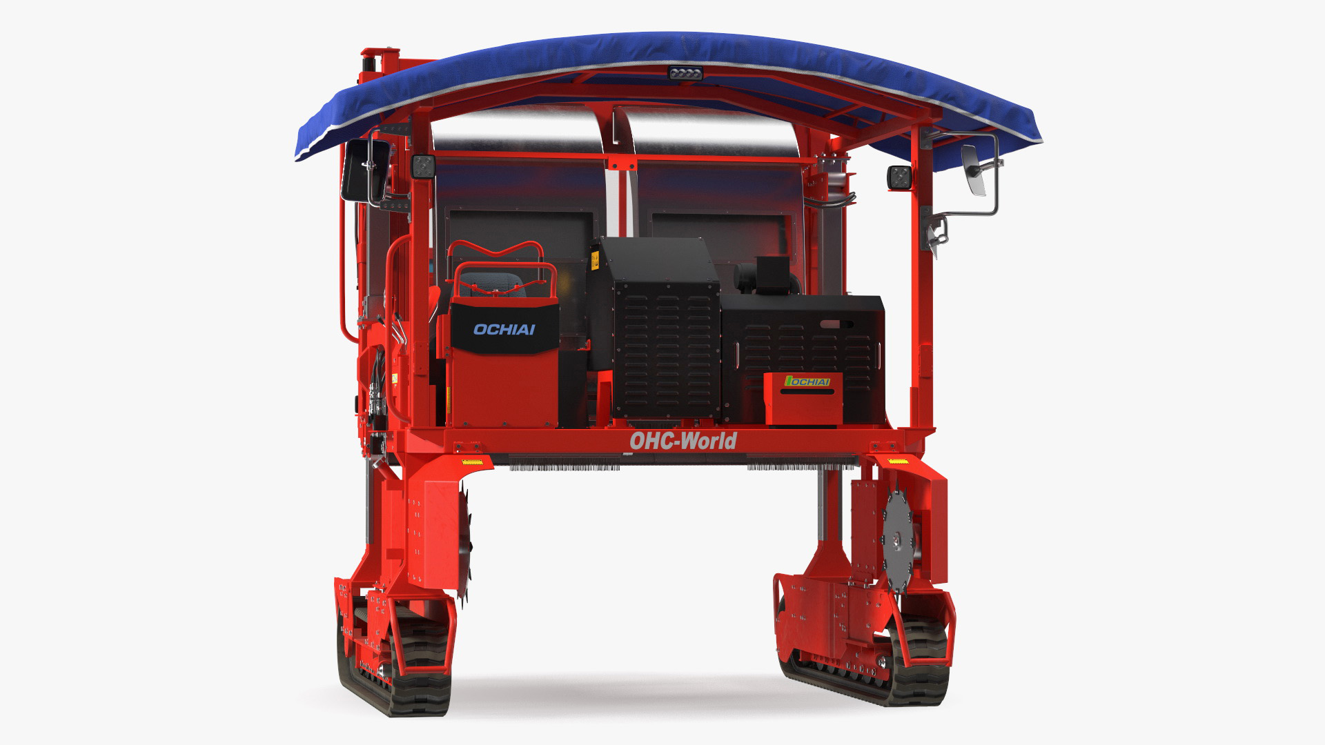 Self Propelled Tea Harvester Ochiai OHC-W Rigged for Cinema 4D 3D