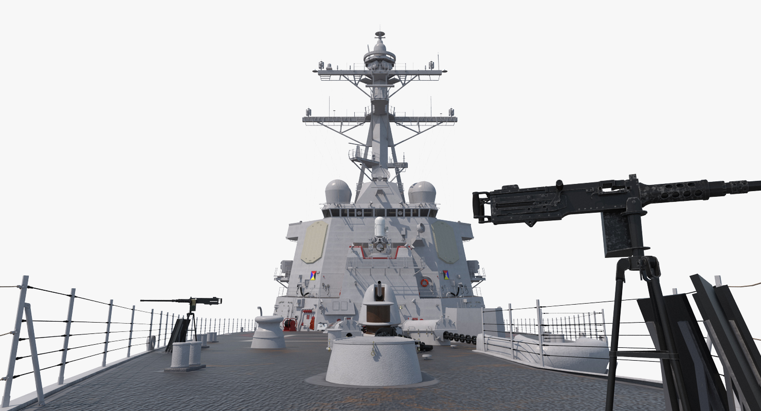 3D Arleigh Burke Destroyer Mahan DDG 72 Rigged model