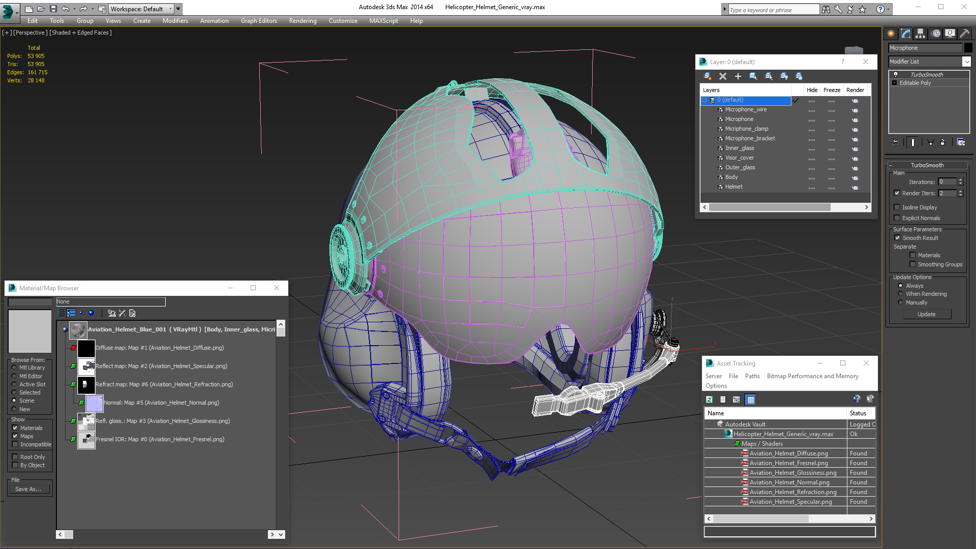 3D model Helicopter Helmet Generic