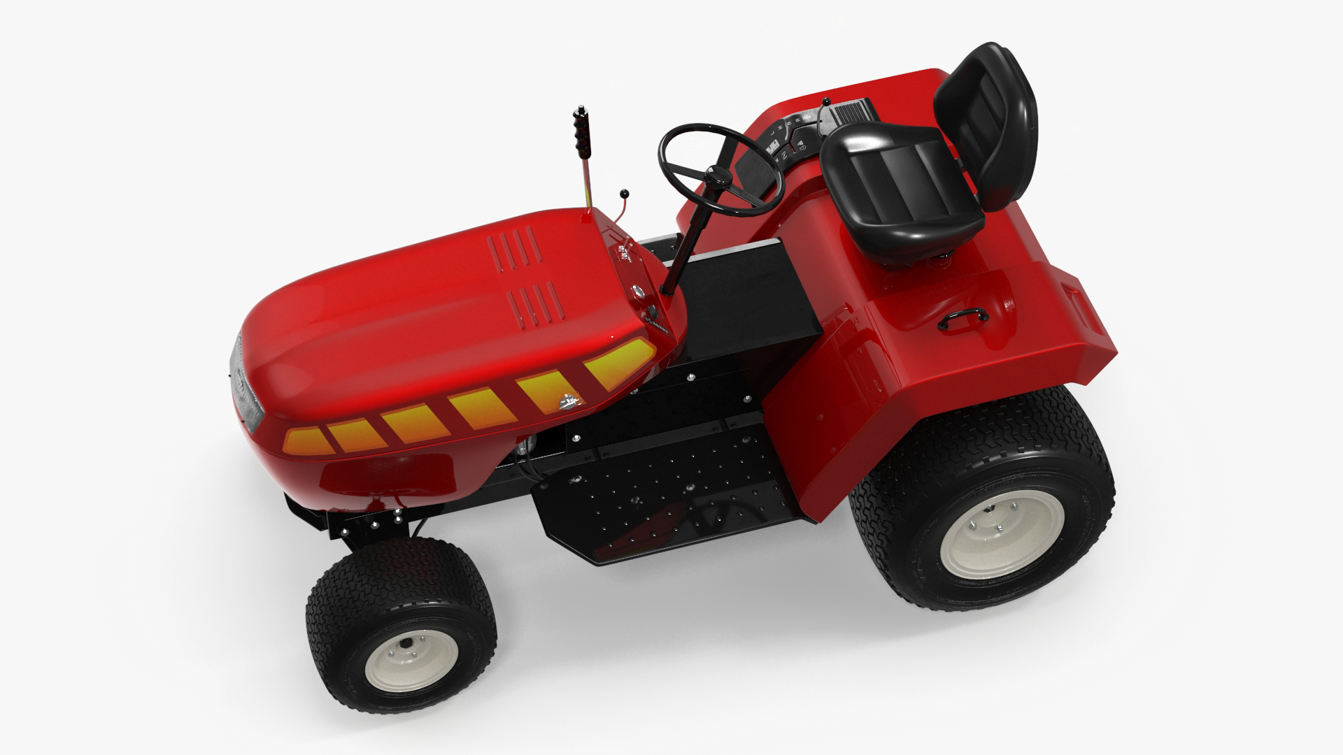 Pickup Truck with Gooseneck Trailer and Mini Tractor 3D