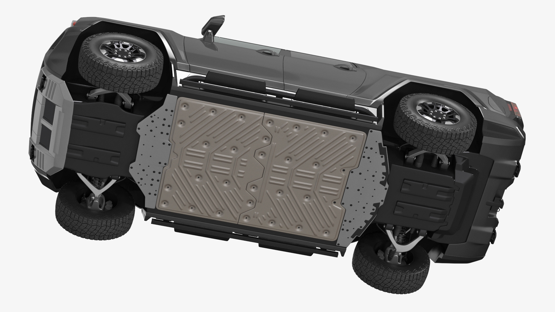 Pickup Truck with Gooseneck Trailer and Mini Tractor 3D