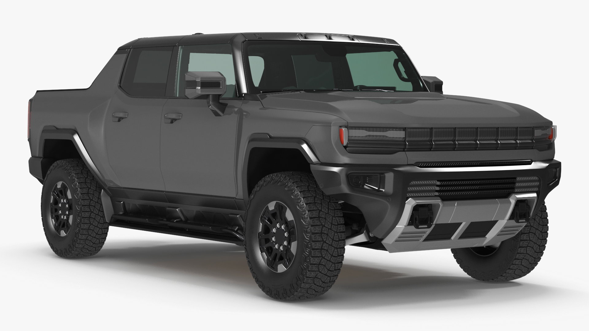 Pickup Truck with Gooseneck Trailer and Mini Tractor 3D