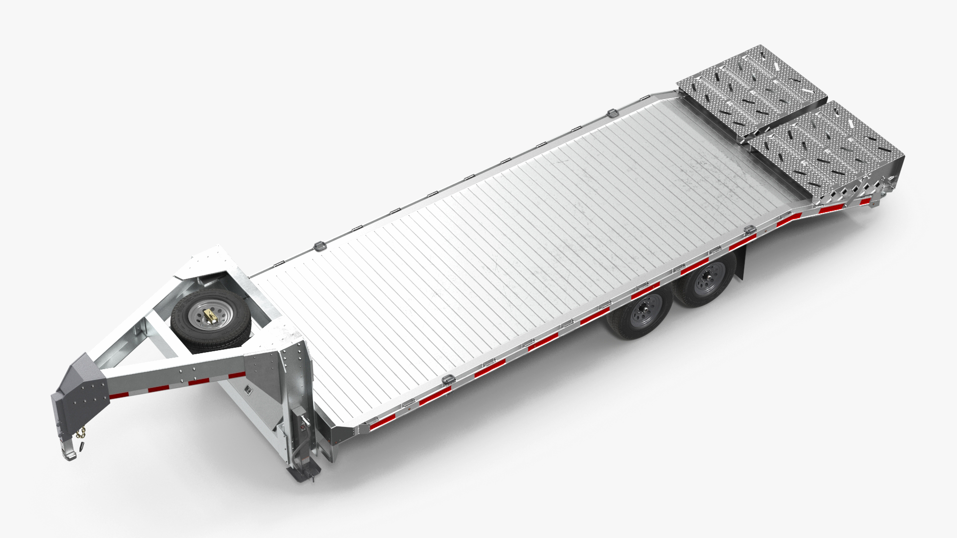 Pickup Truck with Gooseneck Trailer and Mini Tractor 3D