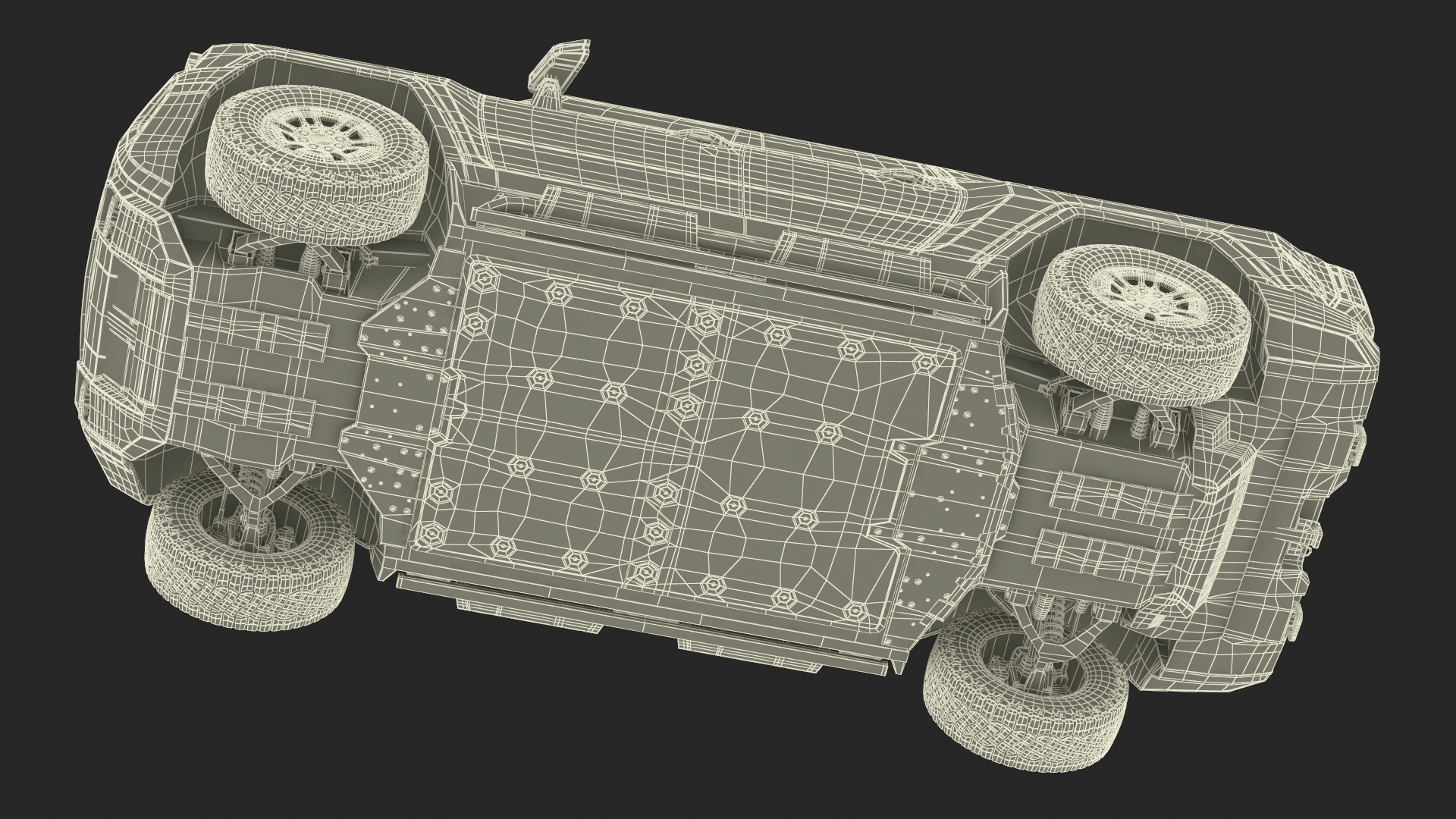 Pickup Truck with Gooseneck Trailer and Mini Tractor 3D