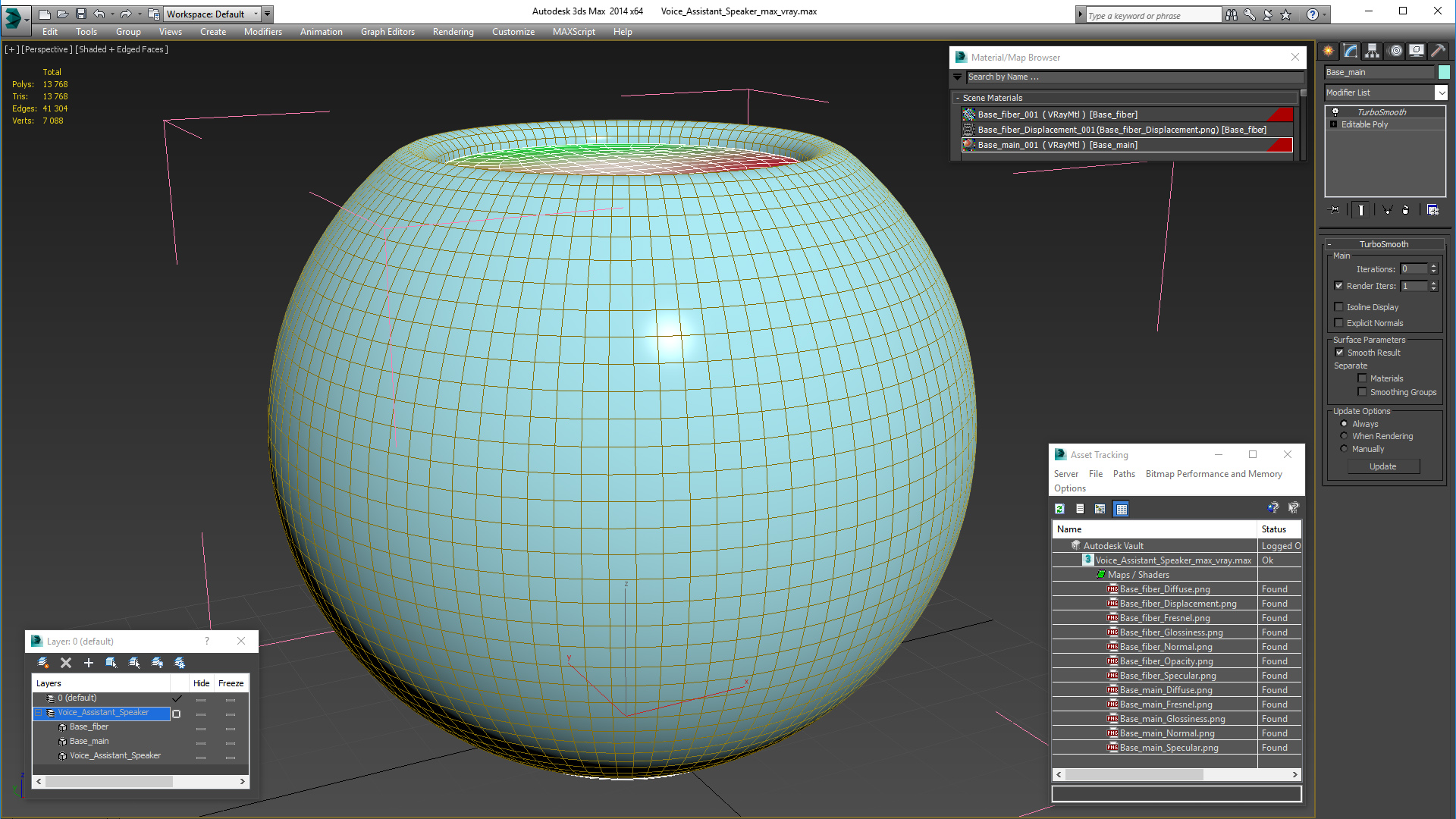 3D Voice Assistant Speaker model