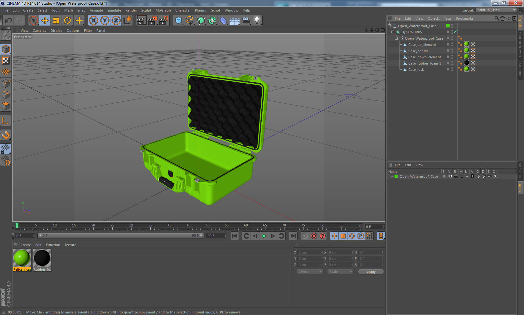 3D model Open Waterproof Case