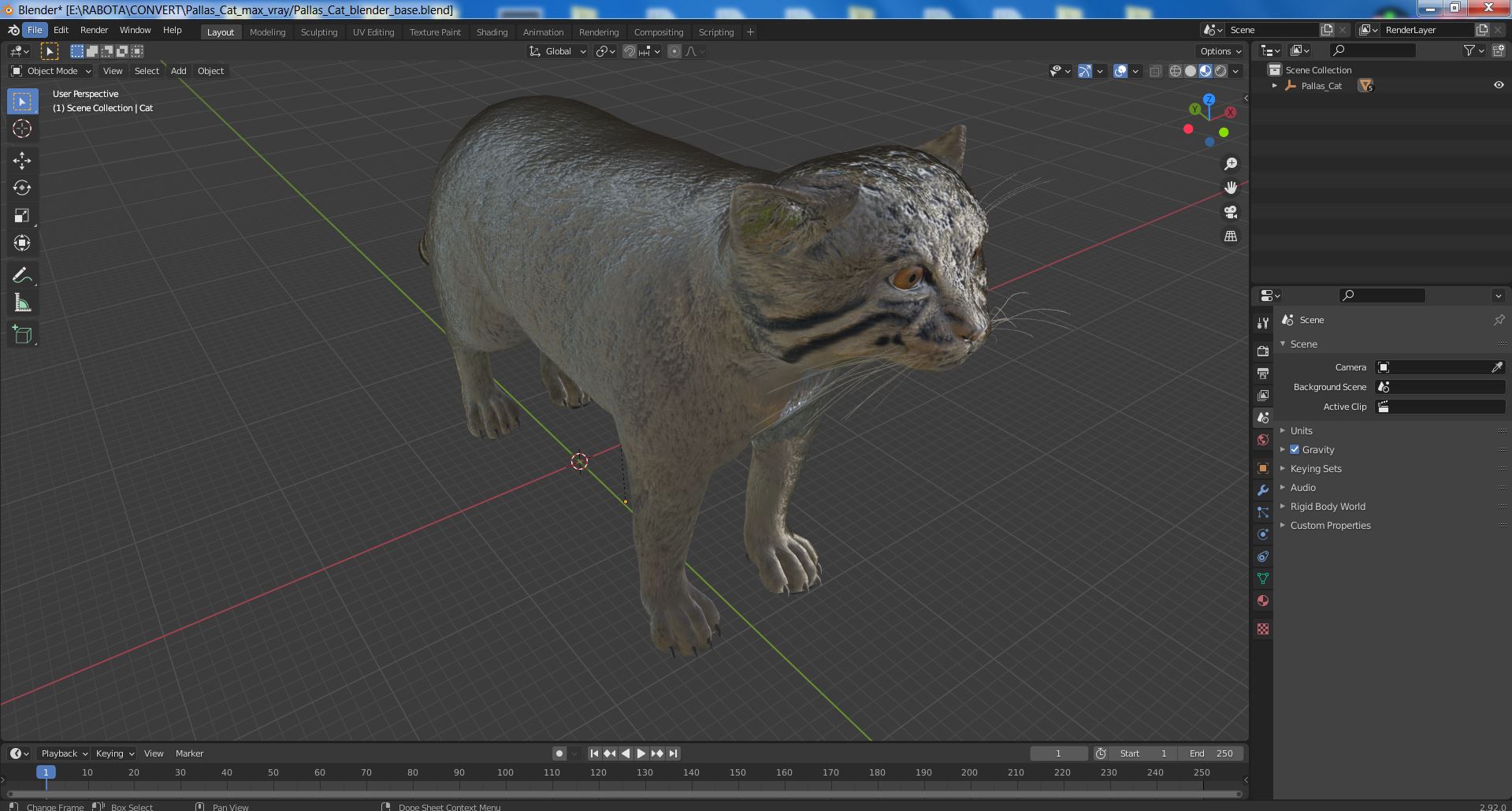3D model Pallas Cat