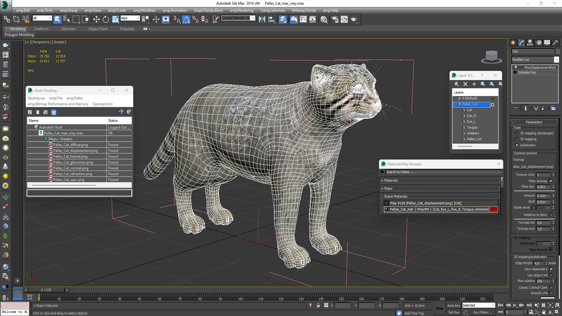 3D model Pallas Cat