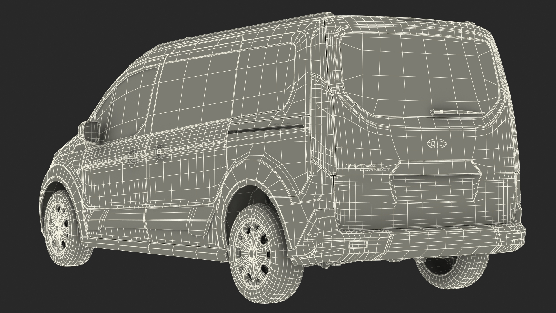 3D model Ford Transit Connect Tailgate White