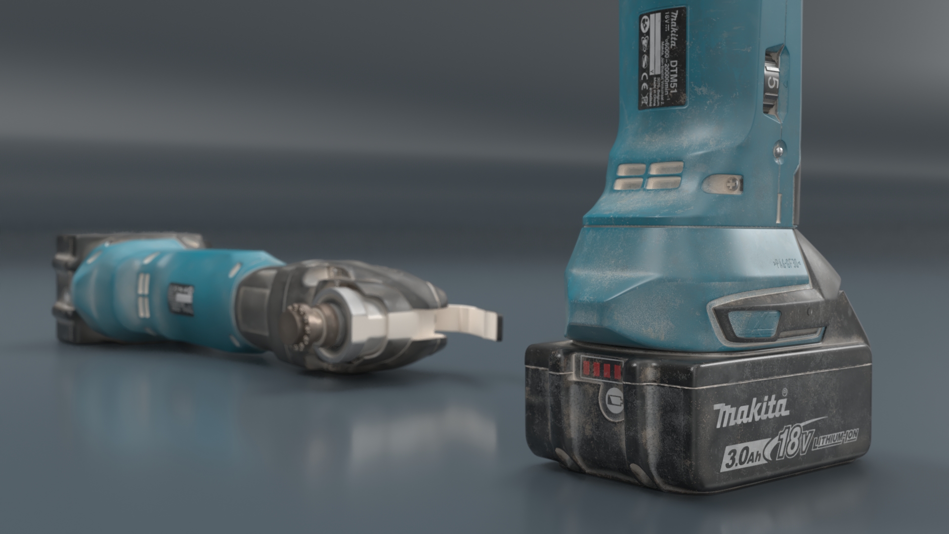 3D Makita Cordless Multi Tool Used