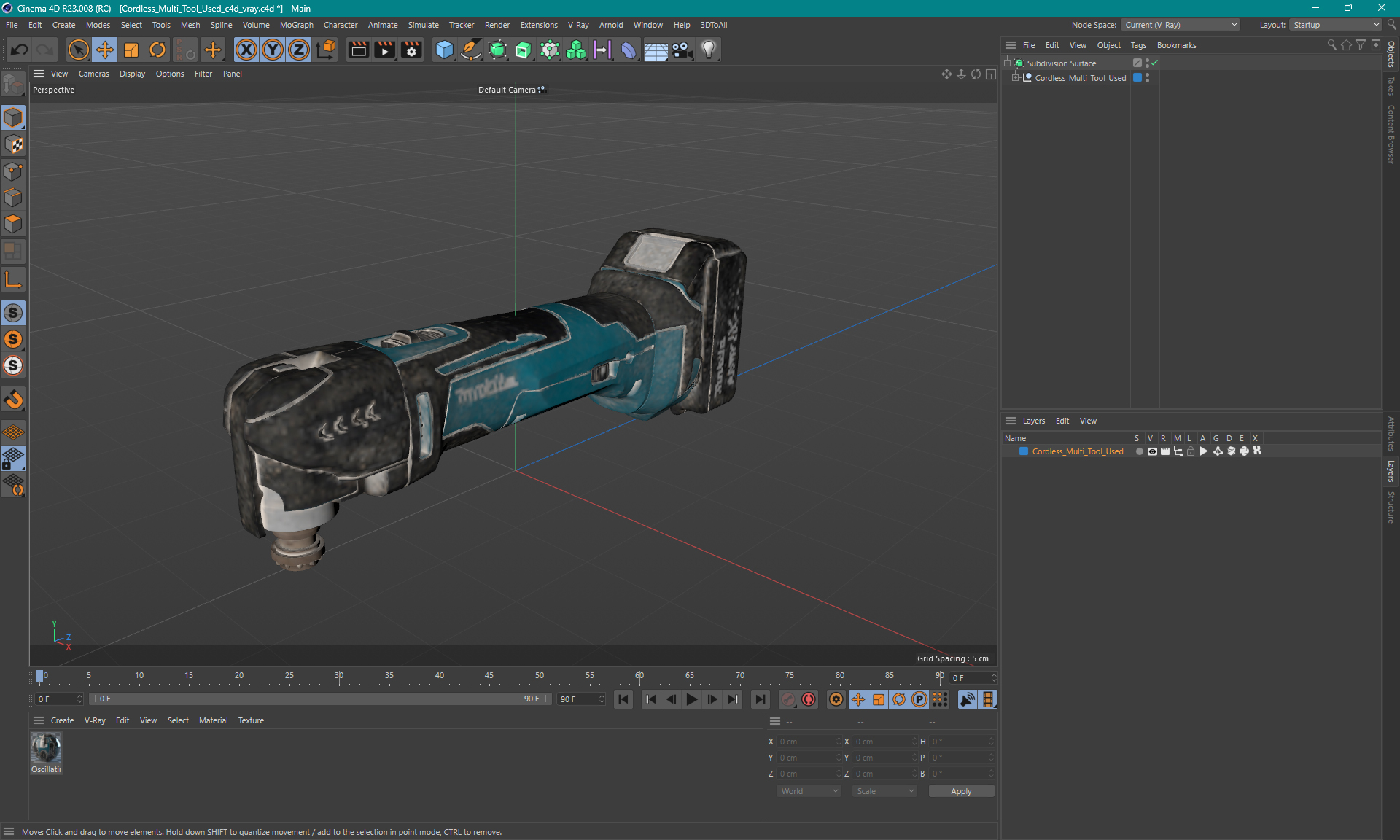3D Makita Cordless Multi Tool Used