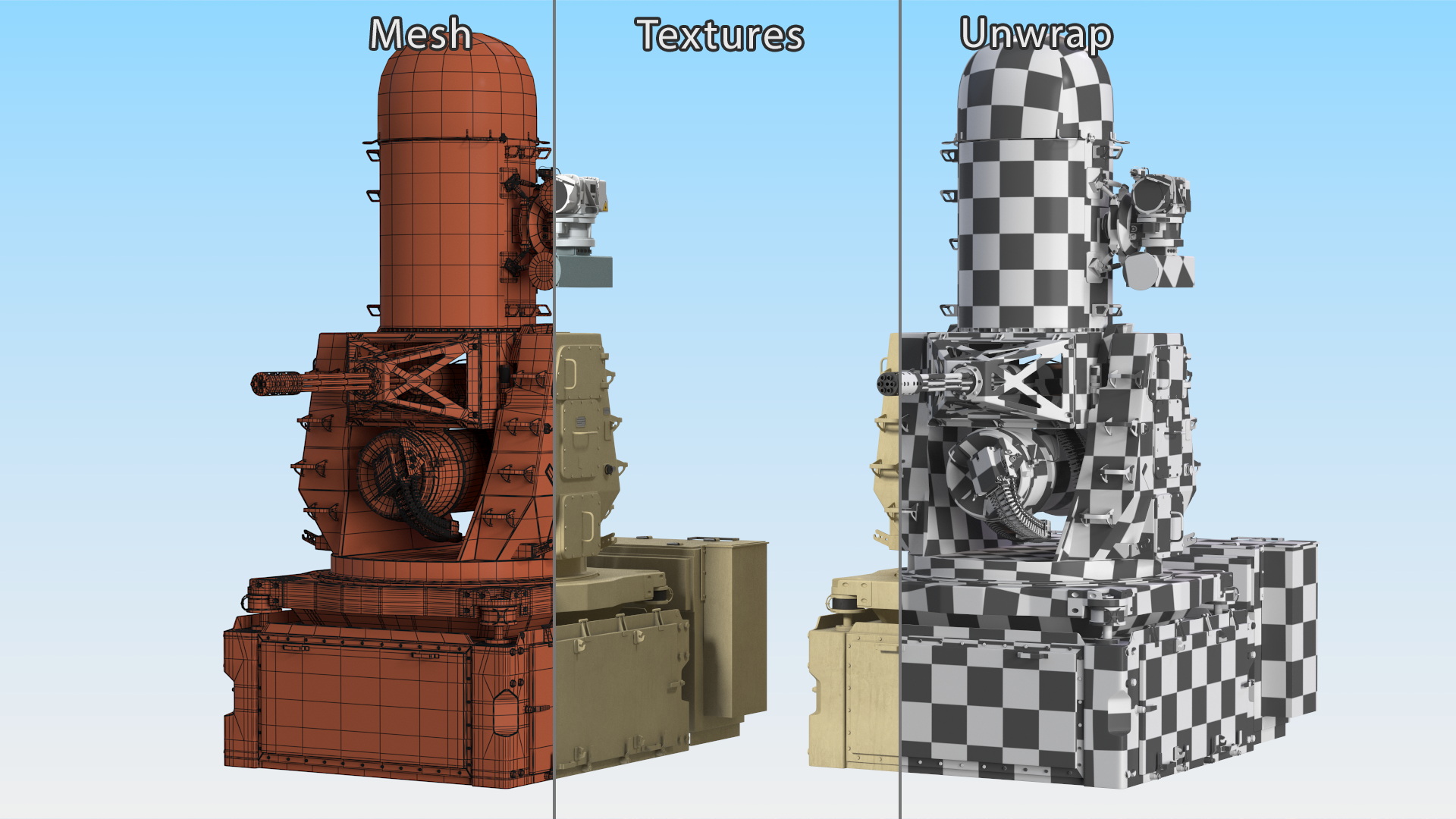 3D Mark 15 Phalanx Close-In Weapon System Sand model