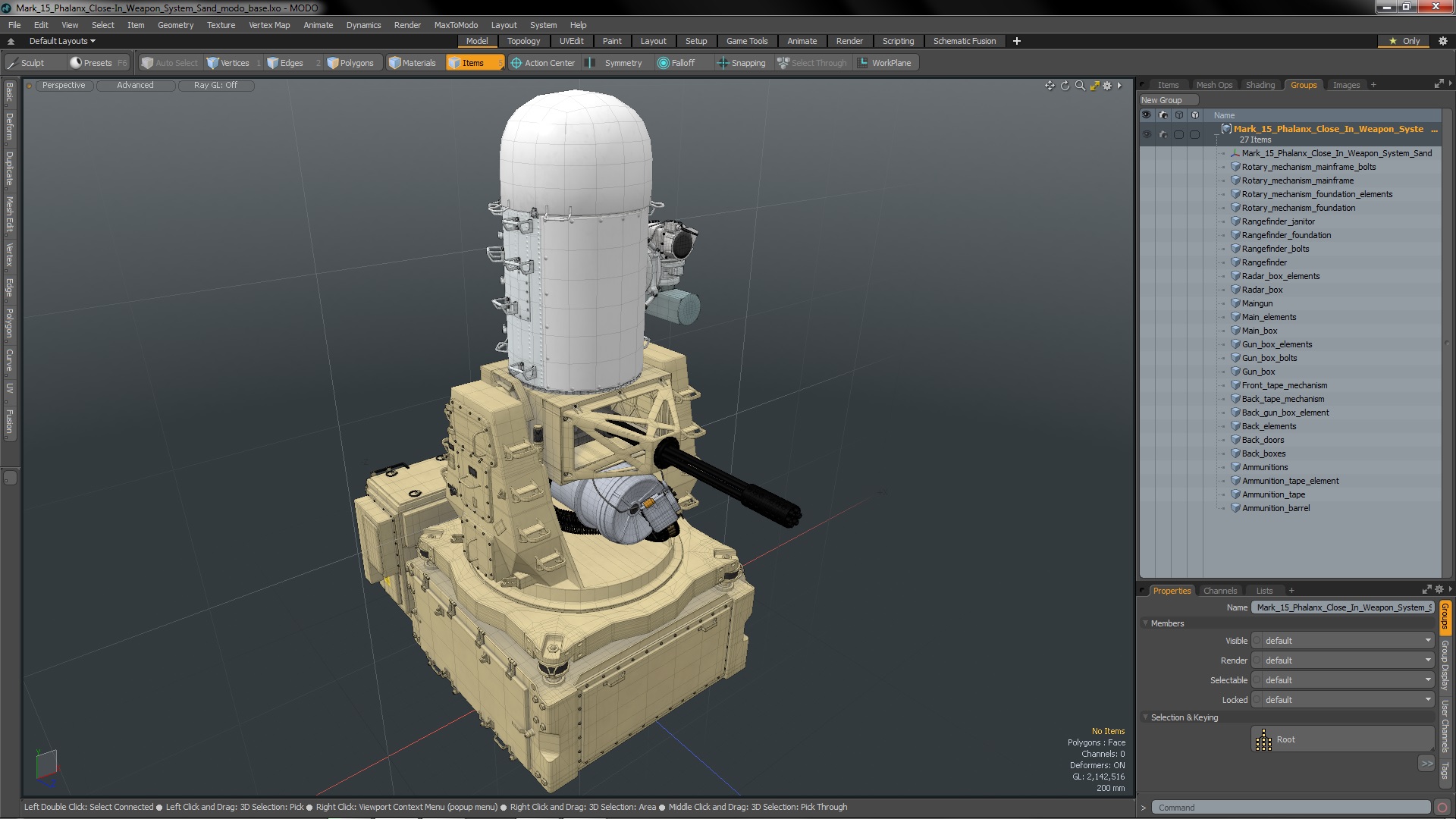 3D Mark 15 Phalanx Close-In Weapon System Sand model