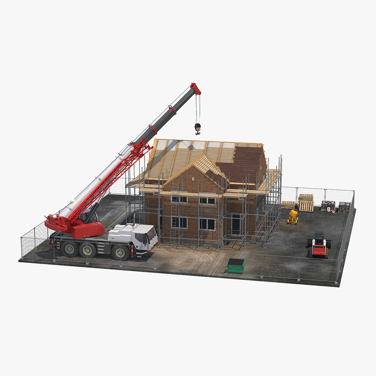 Private House Construction with Equipment