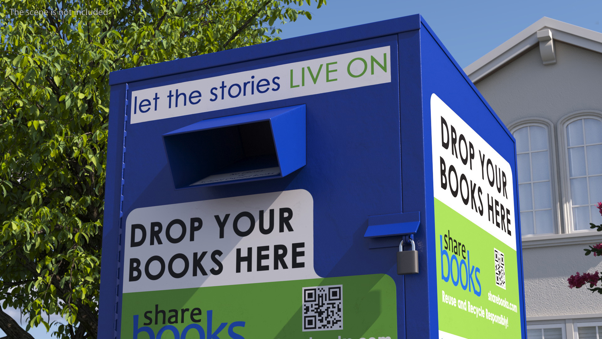 3D Book Drop Box Blue model