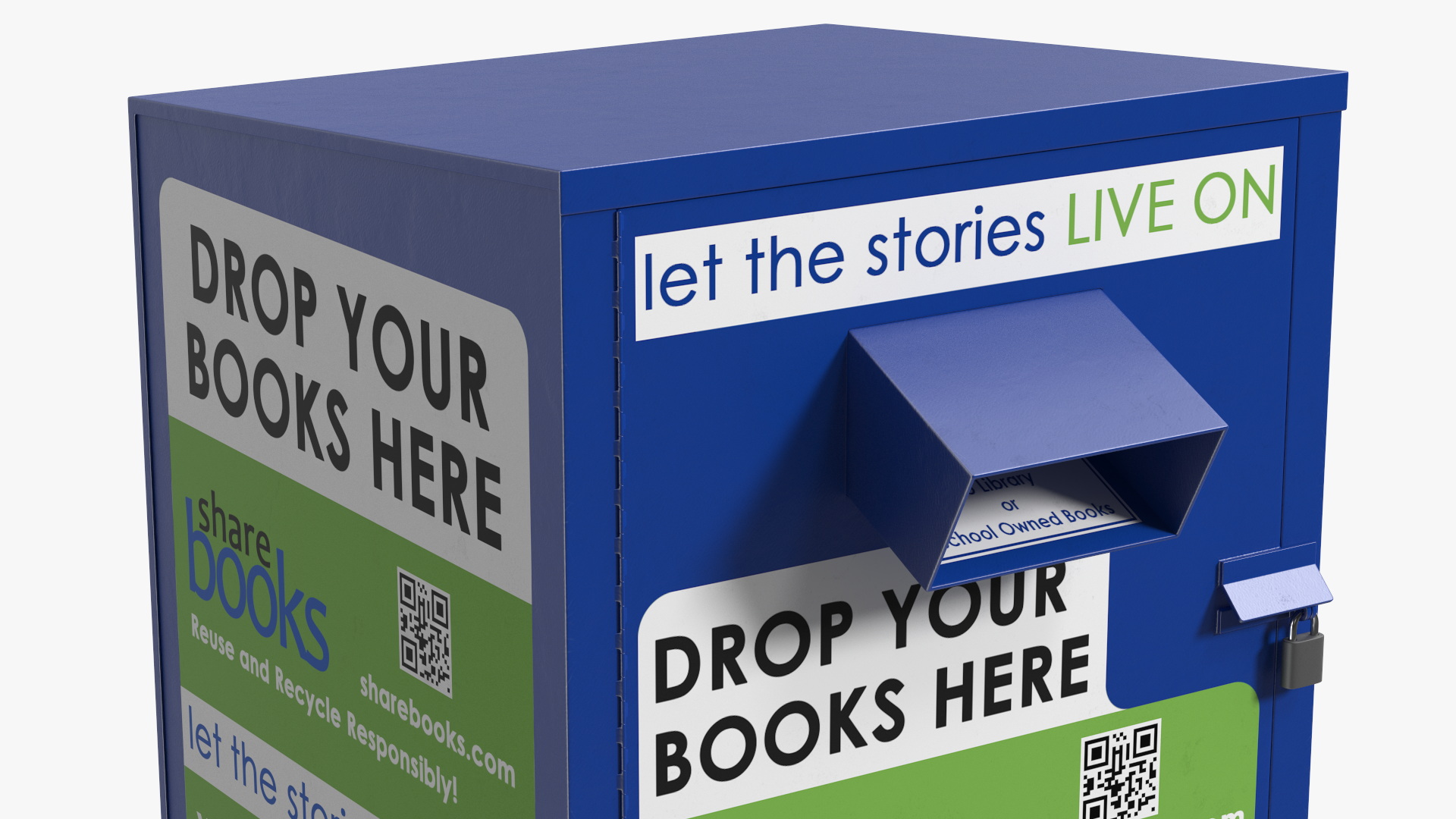 3D Book Drop Box Blue model