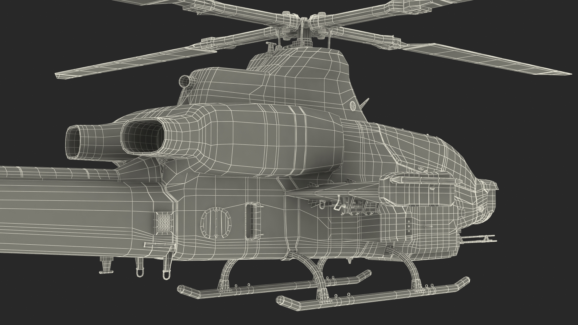 3D model Bell AH-1Z Lethal Combat Helicopter