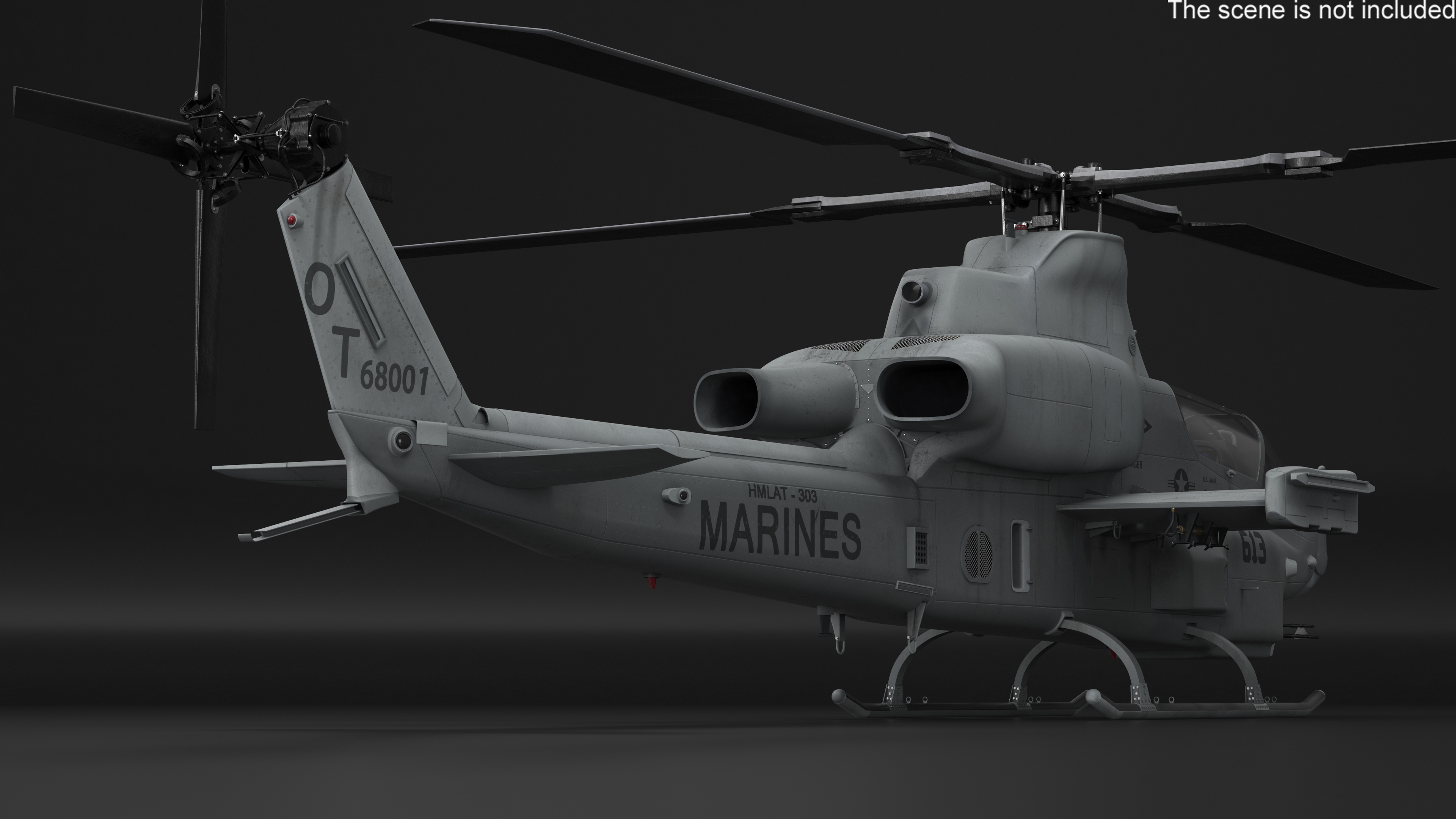 3D model Bell AH-1Z Lethal Combat Helicopter