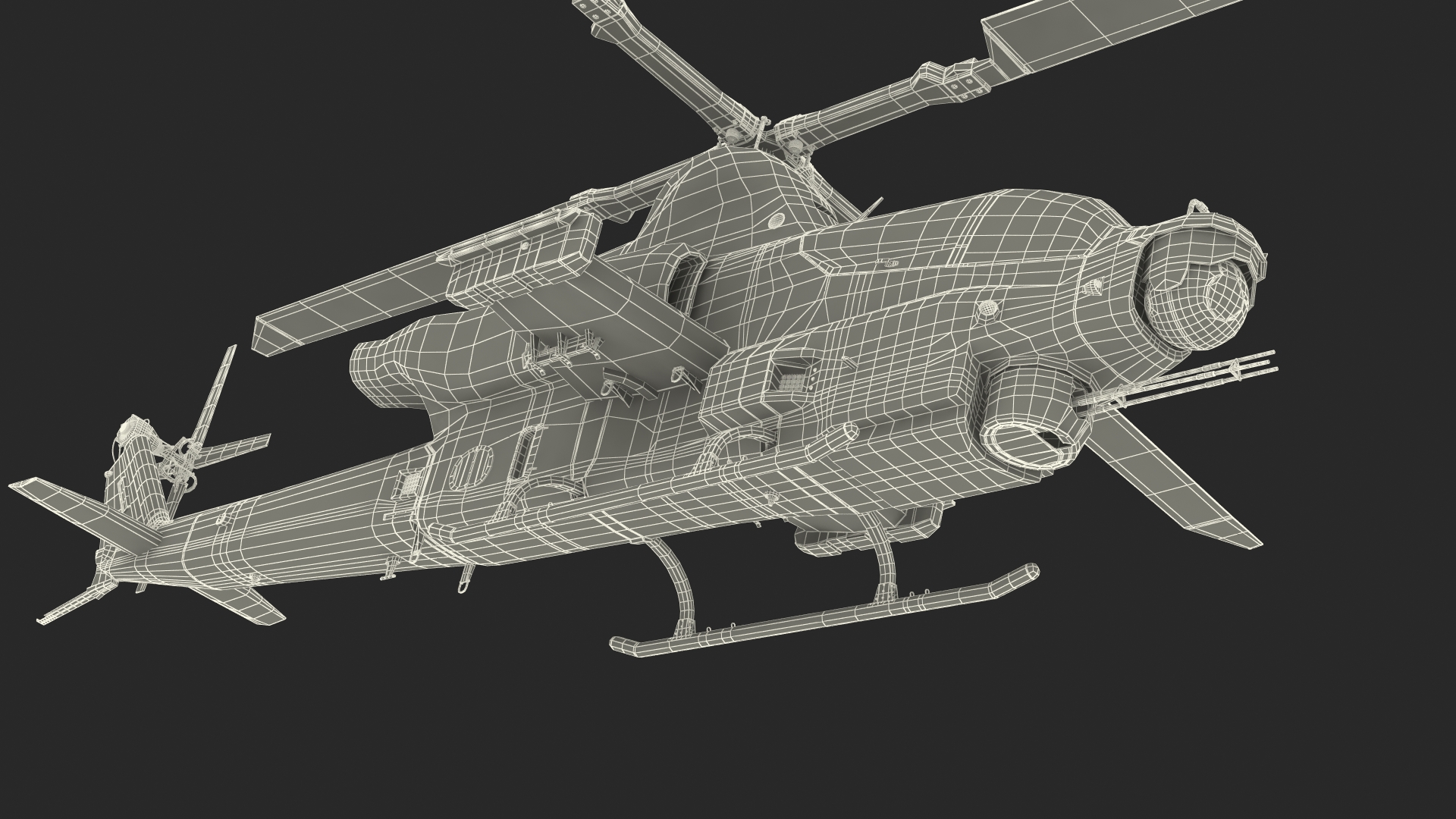 3D model Bell AH-1Z Lethal Combat Helicopter